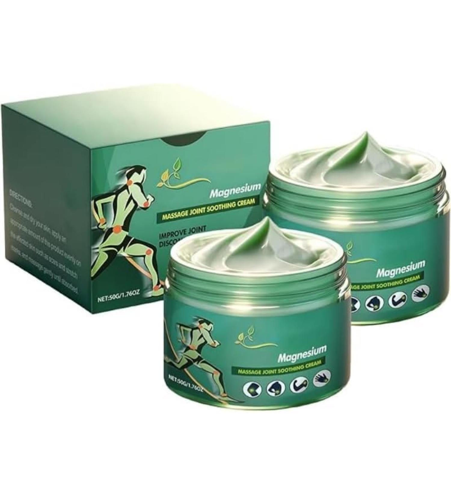 Cr me de massage avanc e au magn sium pour soulager la douleur Gel de massage apaisant Doux et nourrissant Cr me naturelle pour le soulagement des articulations pour poignet genou et dos 2pcs - Buy Online on GoSupps.com