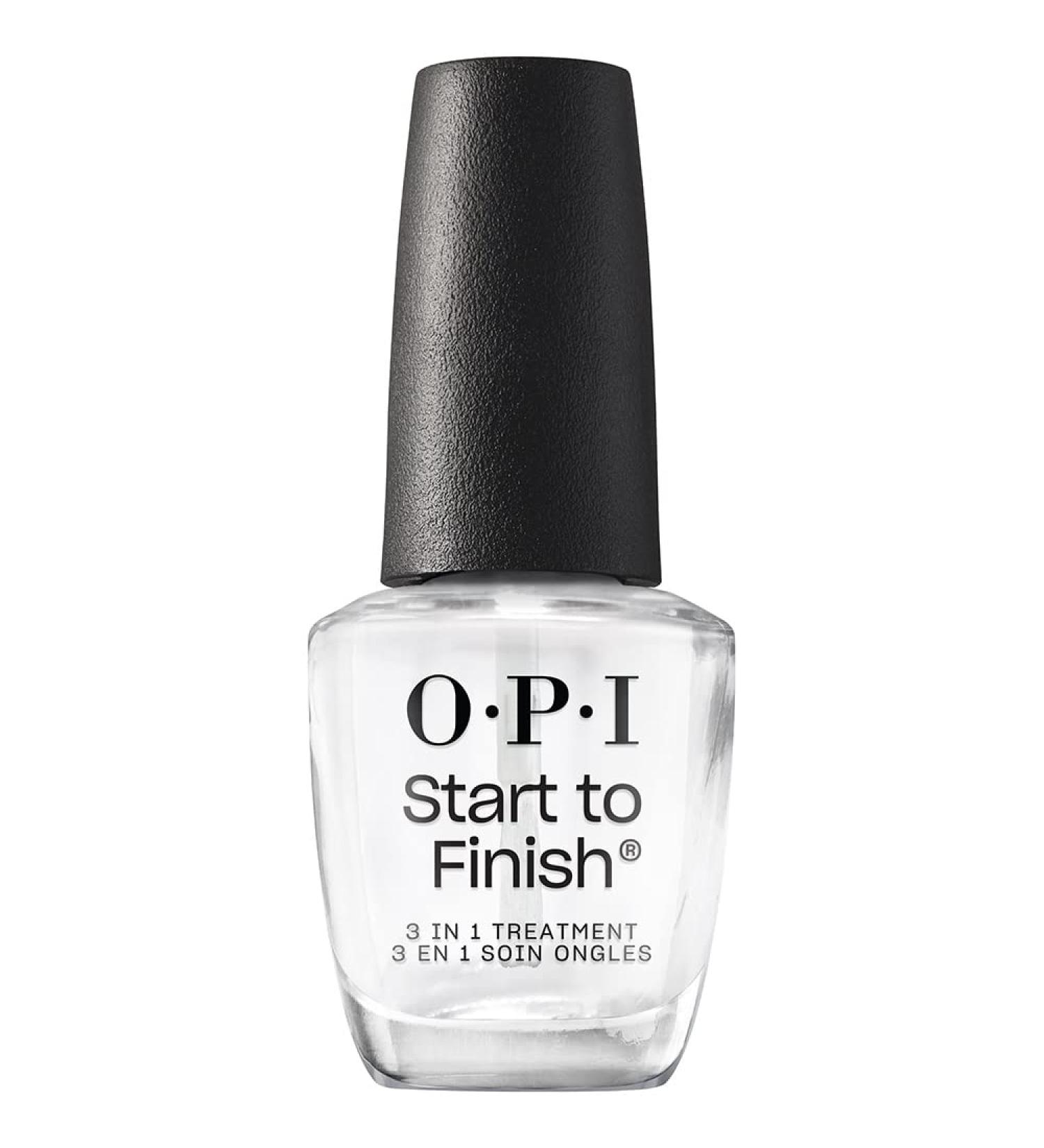OPI Start to Finish 3-in-1 Treatment | Base Coat, Top Coat, Nail Strengthener | Vegan Formula with Vitamin A & E | Long Lasting Shine | 0.5 fl oz - Buy Online on GoSupps.com