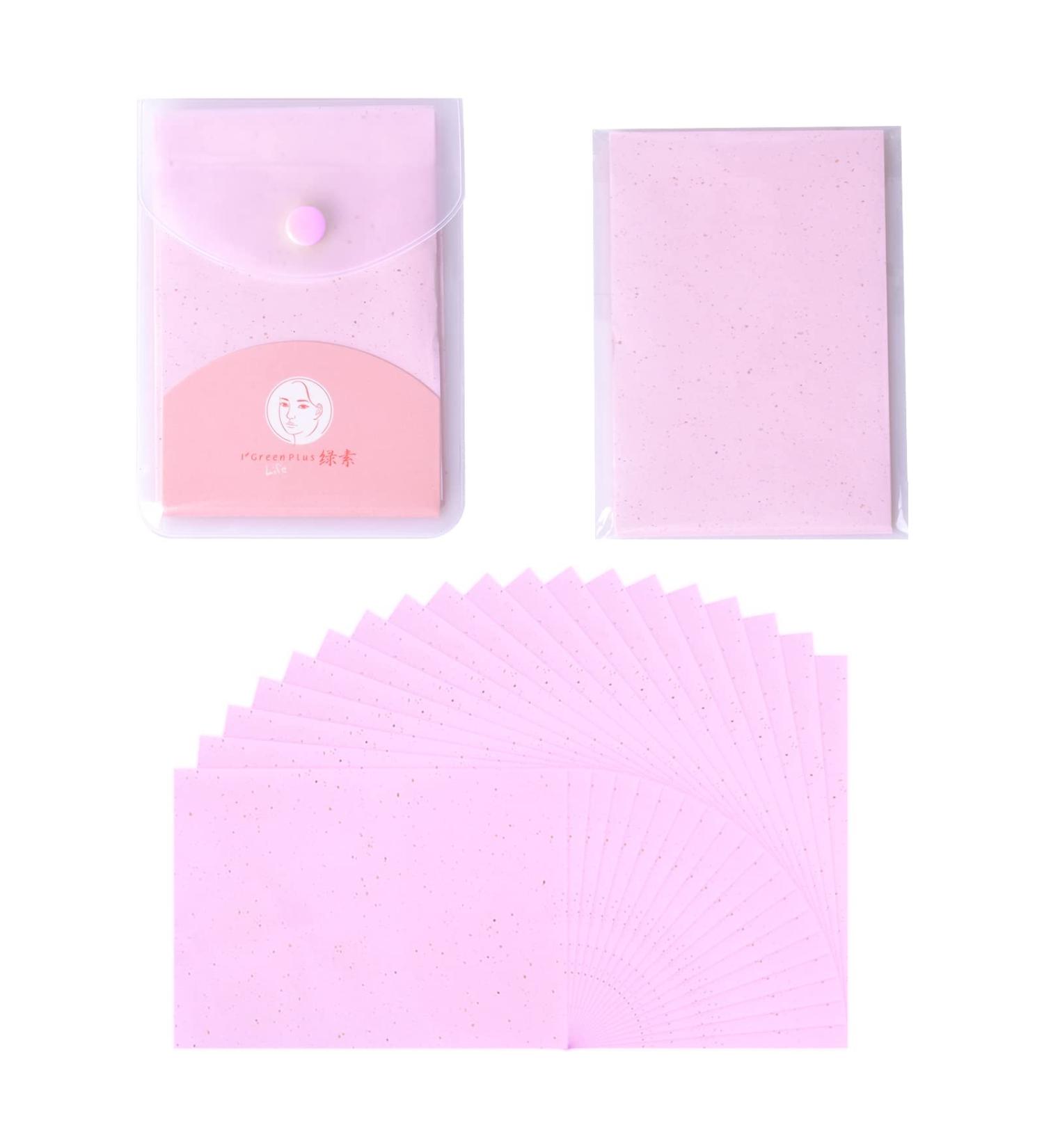 volumoon 160 Sheets Oil Blotting Paper for Face Oil Control Blotting Paper Oil Absorbing Paper for Face Soft Facial Oil Control Film (Pink) - Buy Online on GoSupps.com