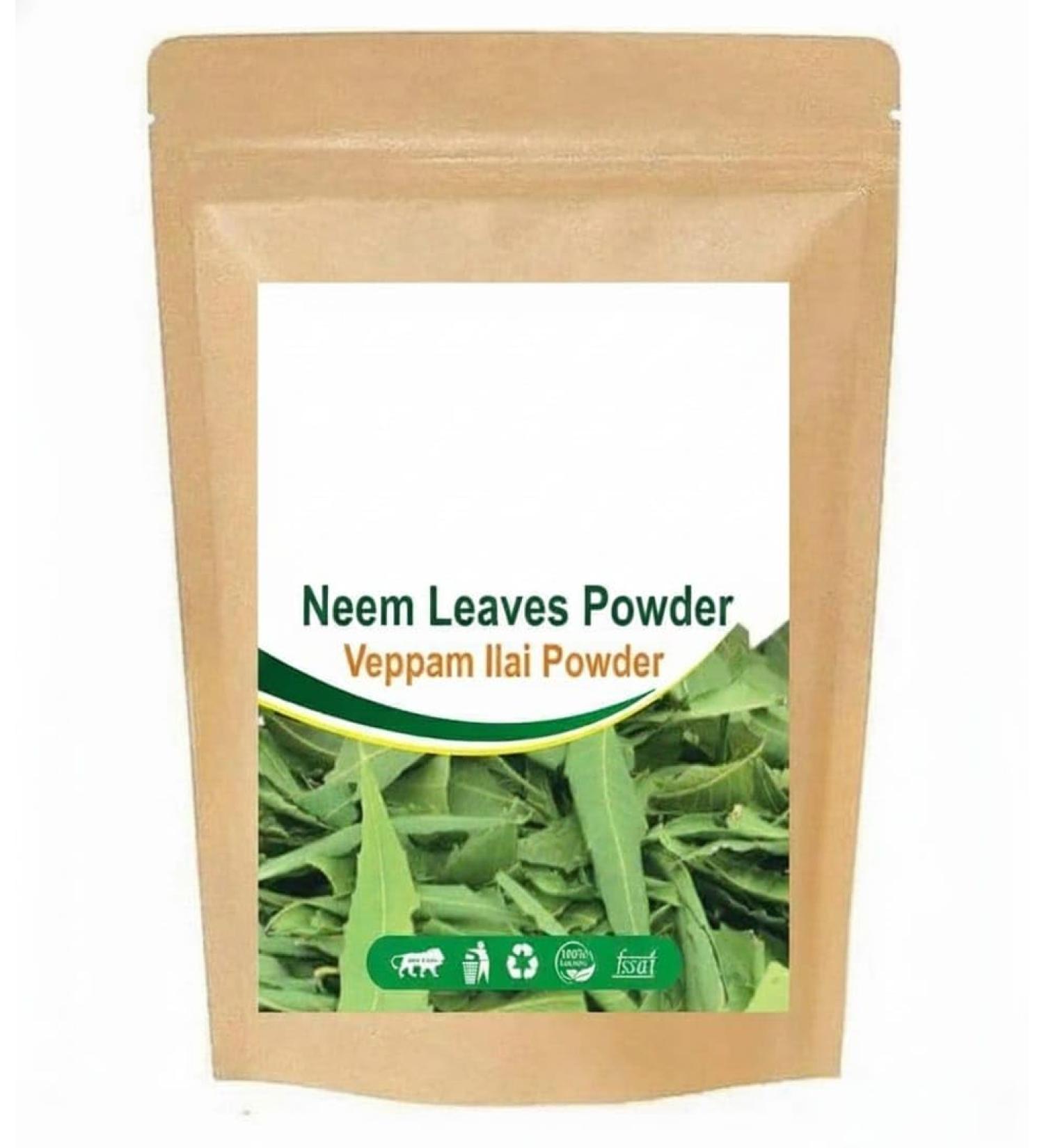 Neem Leaves Powder 100g Veppam Ilai Dried Neem Leaf Nimba Patti Powder for Skin & Hair Care (Pack of 1 X 100gm)