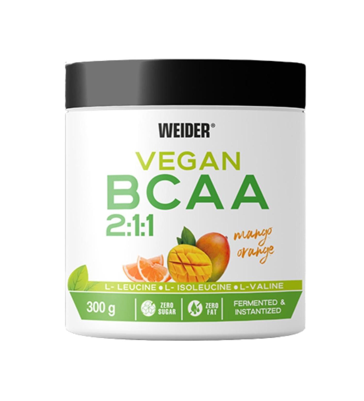 Weider Vegan Bcaa 2:1:1 Branched Amino Acids 100% Vegan Mango-Orange 300g - Buy Online on GoSupps.com