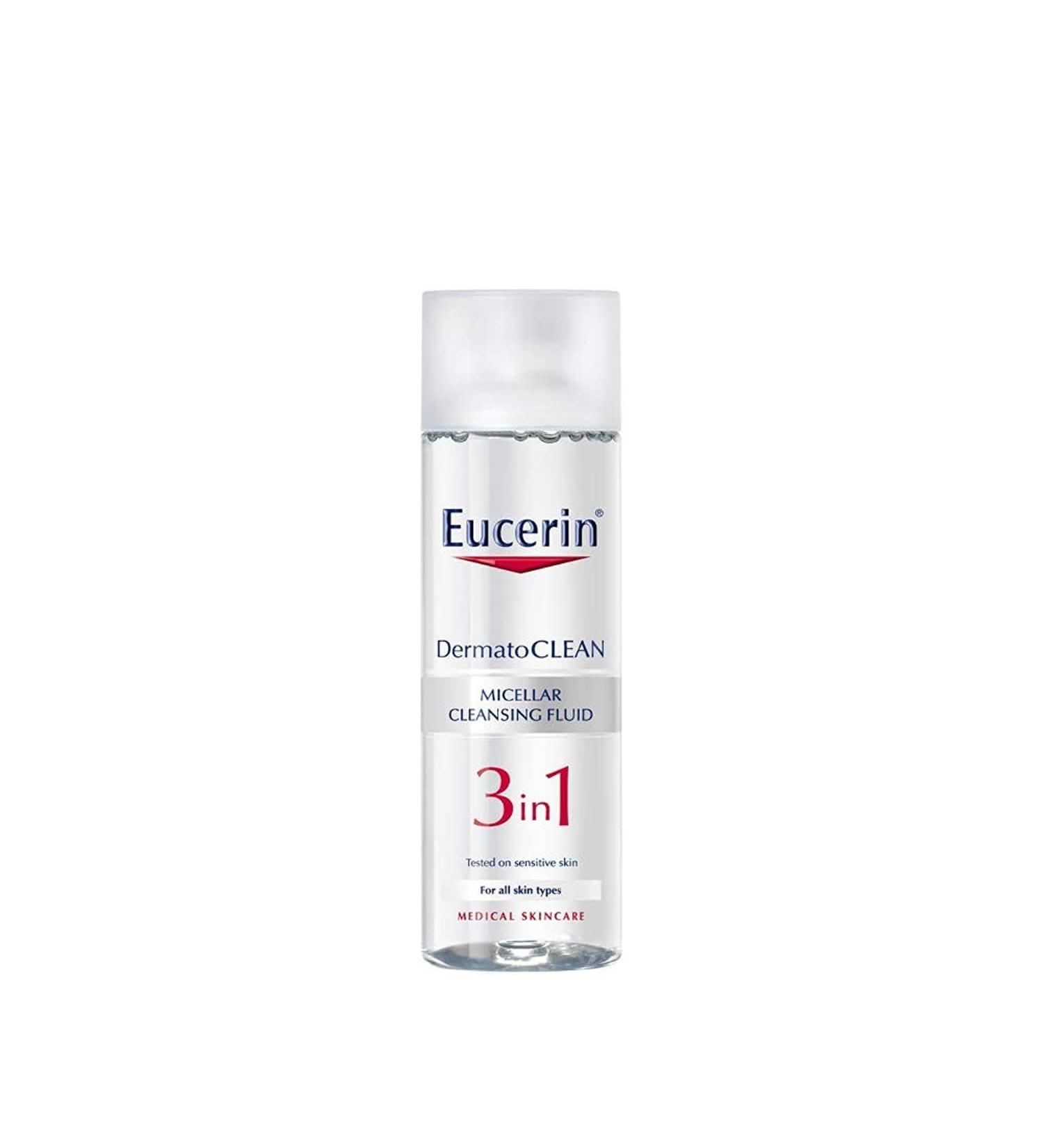 Eucerin Dermatoclean 3in1 Micellar Cleansing Fluid - 6.8 Fl Oz | Gentle Makeup Remover & Cleanser | Buy Internationally - Buy Online on GoSupps.com