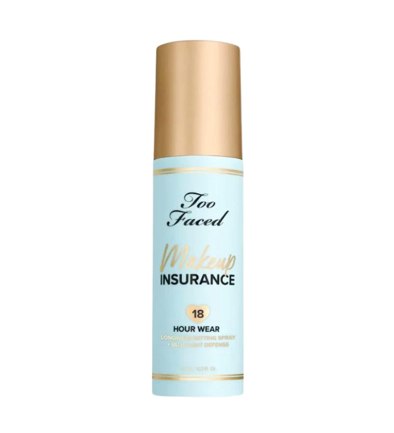 Too Faced Makeup Insurance 18 Hour Wear Longwear Setting Spray + Environmental Defense - 4 fl oz / 118 mL