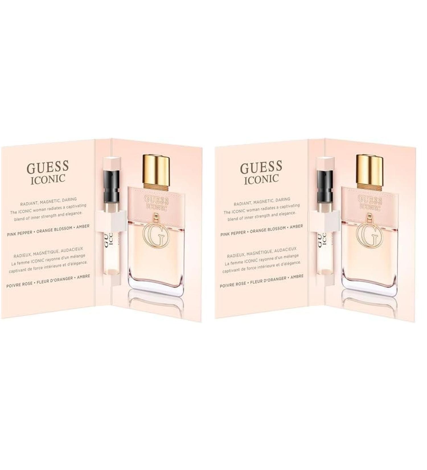 GUESS Iconic Women Trial Perfume Spray Vial Sample Size 0.06 Fl. Oz. / 2 mL (Pack of 2) 0.06 Fl Oz (Pack of 2) - Buy Online on GoSupps.com