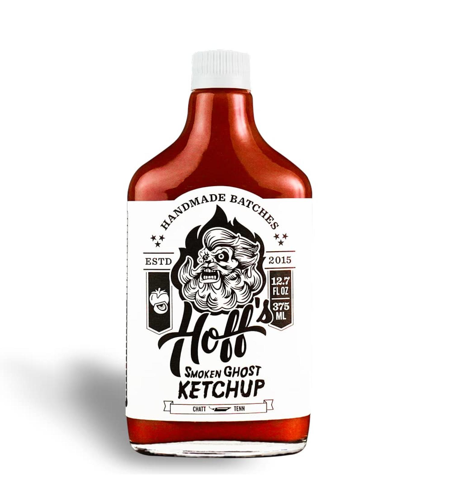 Hoff and Pepper Smoken Ghost Ketchup - Handmade in Tennessee, with Ghost Pepper, Jalapeno, Habanero, and Chipotle - No High Fructose Corn Syrup - Buy Online on GoSupps.com