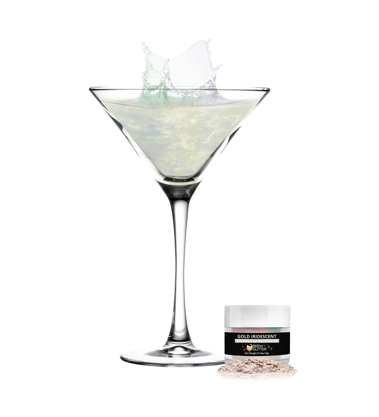 Iridescent Gold Brew Glitter | Edible Glitter for Drinks, Cocktails, Beer | Kosher & Halal Certified - 100% Edible & Food Grade | Vegan, Gluten & Nut Free - Buy Online on GoSupps.com