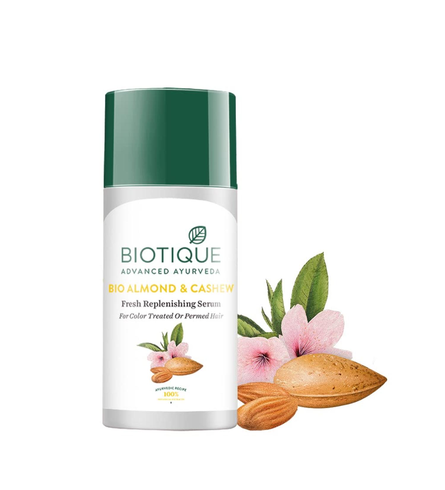 Biotique Bio Almond & Cashew Replenishing Serum - 35ml | Nourish & Hydrate Skin - Buy Internationally - Buy Online on GoSupps.com
