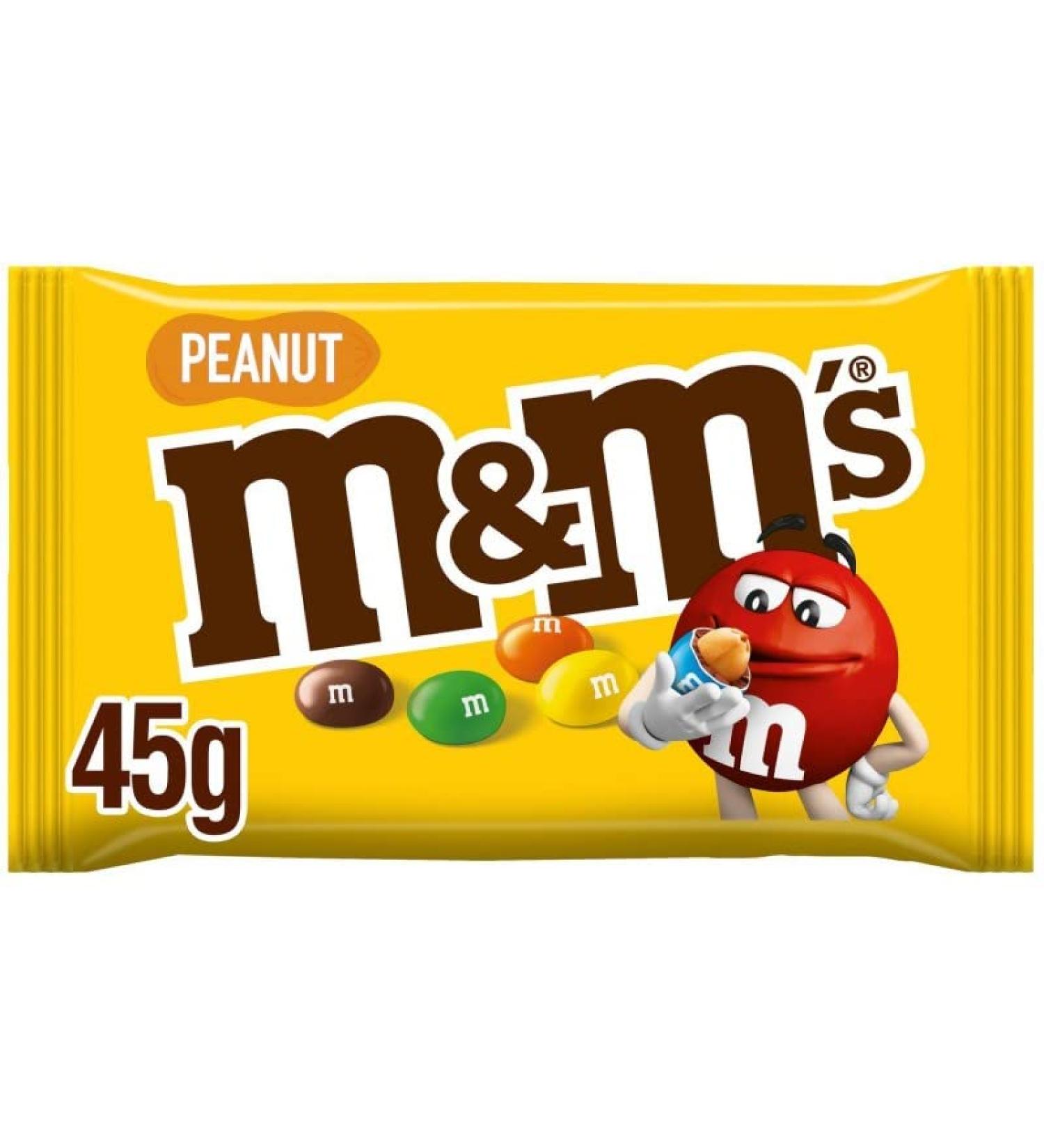 M&M'S - Chocolate Covered Peanut Pouch 45G - Pack of 4 - Sold Per Pack - Buy Online on GoSupps.com