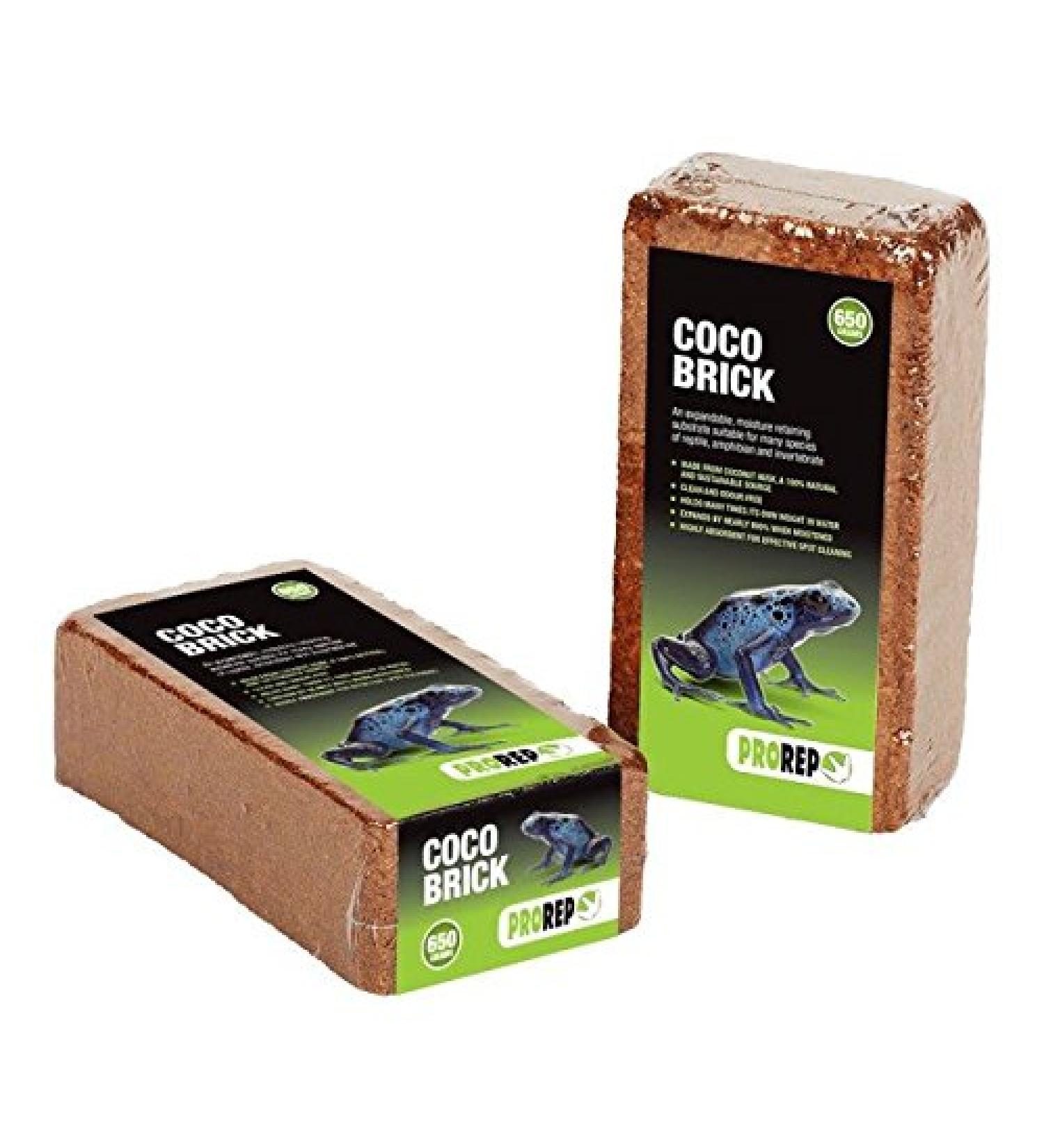 Pro Rep Coco Brick 650g expands 800% - Tortoise Bedding / substrate NATURAL FREE POST (2x 65og block)