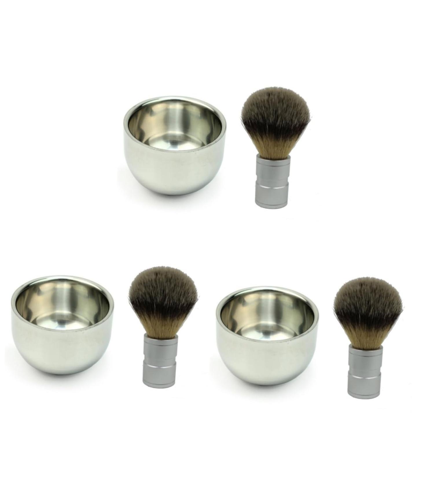 Cabilock 3-Piece Travel Razor Set - Hairdressing Razor Shaving Brush Foam Bowl | International Shipping - Buy Online on GoSupps.com