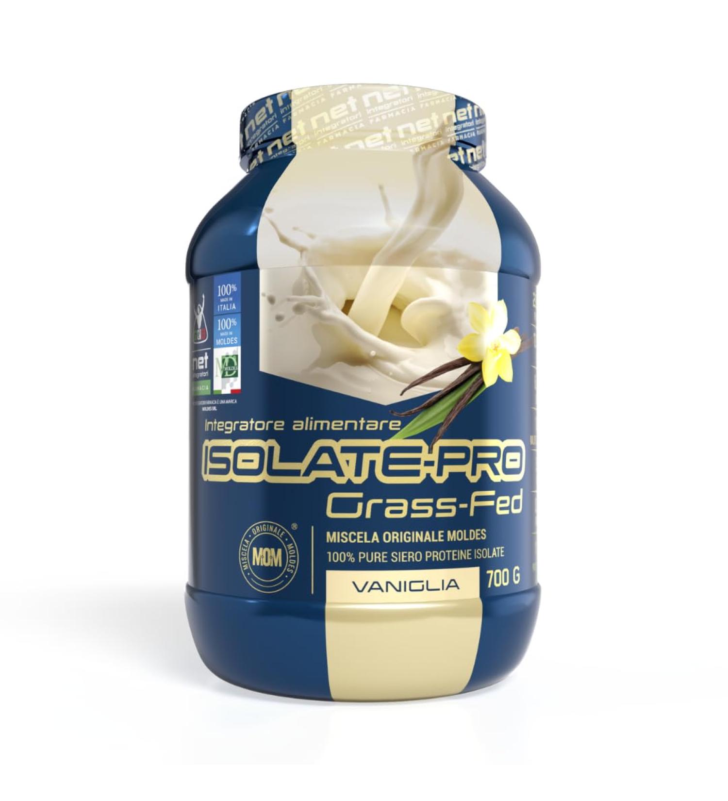  NET INTEGRATORI FARMACIA ISOLATE PRO Grass Fed - 700g Vanilla - Isolated Proteins with EAA Essential Amino Acids and BCAAs - Maximises Protein Synthesis and Muscle Growth - Buy Online on GoSupps.com