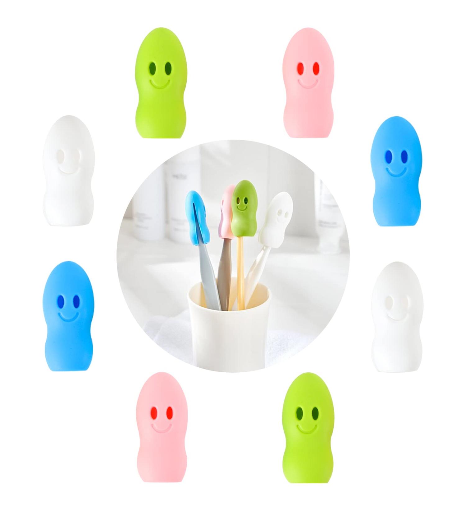 Kids Silicone Toothbrush Head Cover Case Set (8-Pack) - Dustproof & Protects Children's Toothbrushes - Buy Online on GoSupps.com