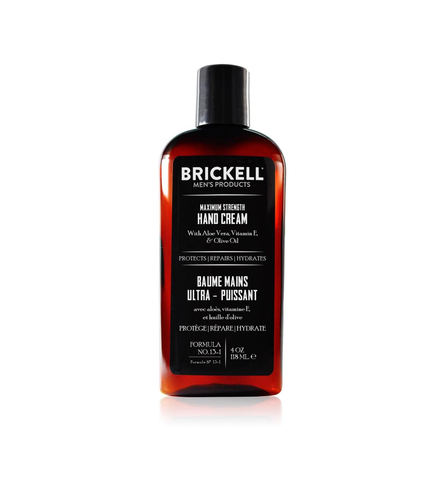 Brickell Men's Maximum Strength Hand Cream - Natural & Organic | Scented 118 ml - Best for Men's Skin Care - Buy Online on GoSupps.com