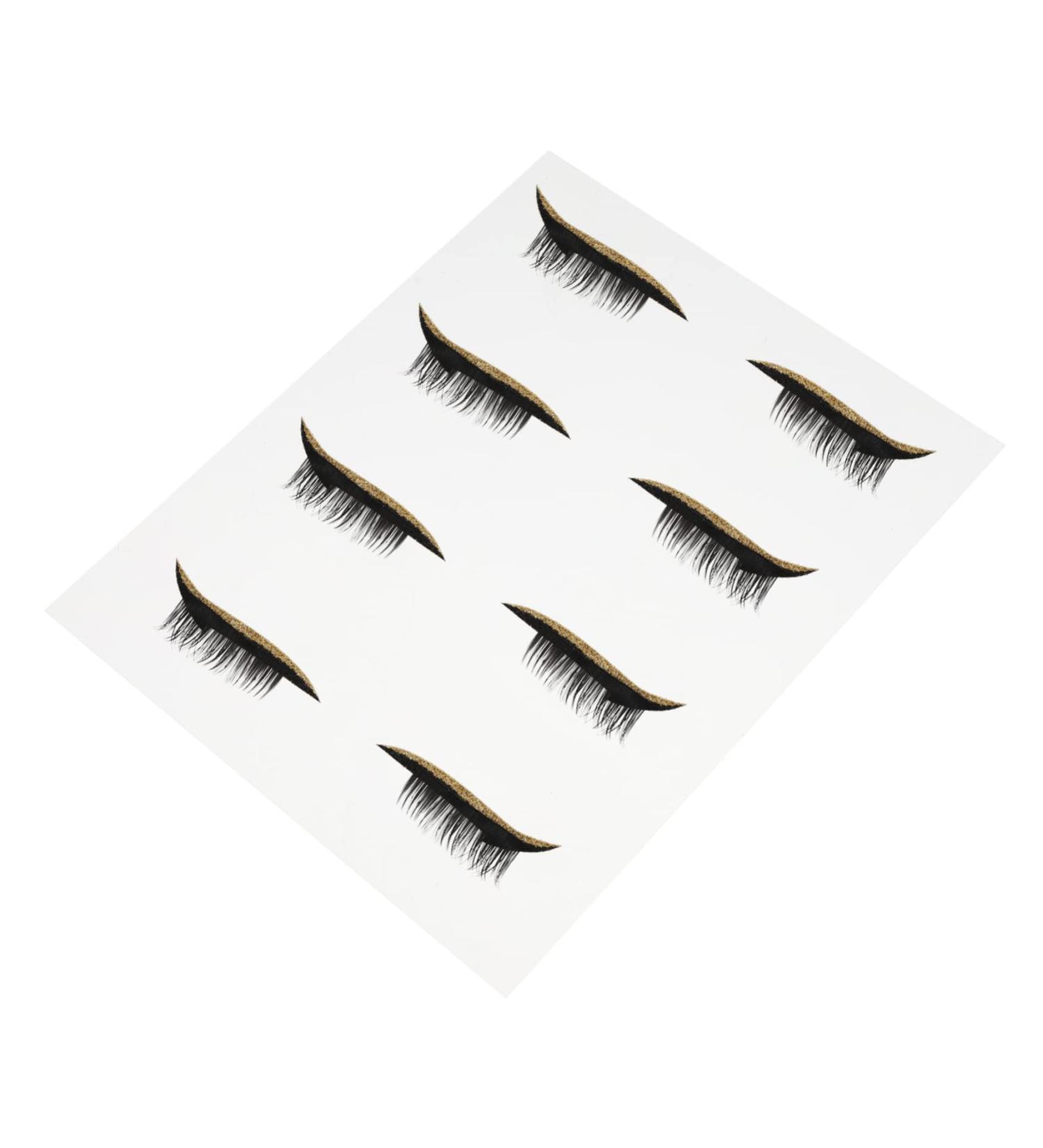 LALADEFIEE 4 Pairs Waterproof Eyeliner Decal Eyeshadow Plastic Eye Shadows Waterproof Eyeliner Gel 1 count (Pack of 1) Gloden - Buy Online on GoSupps.com