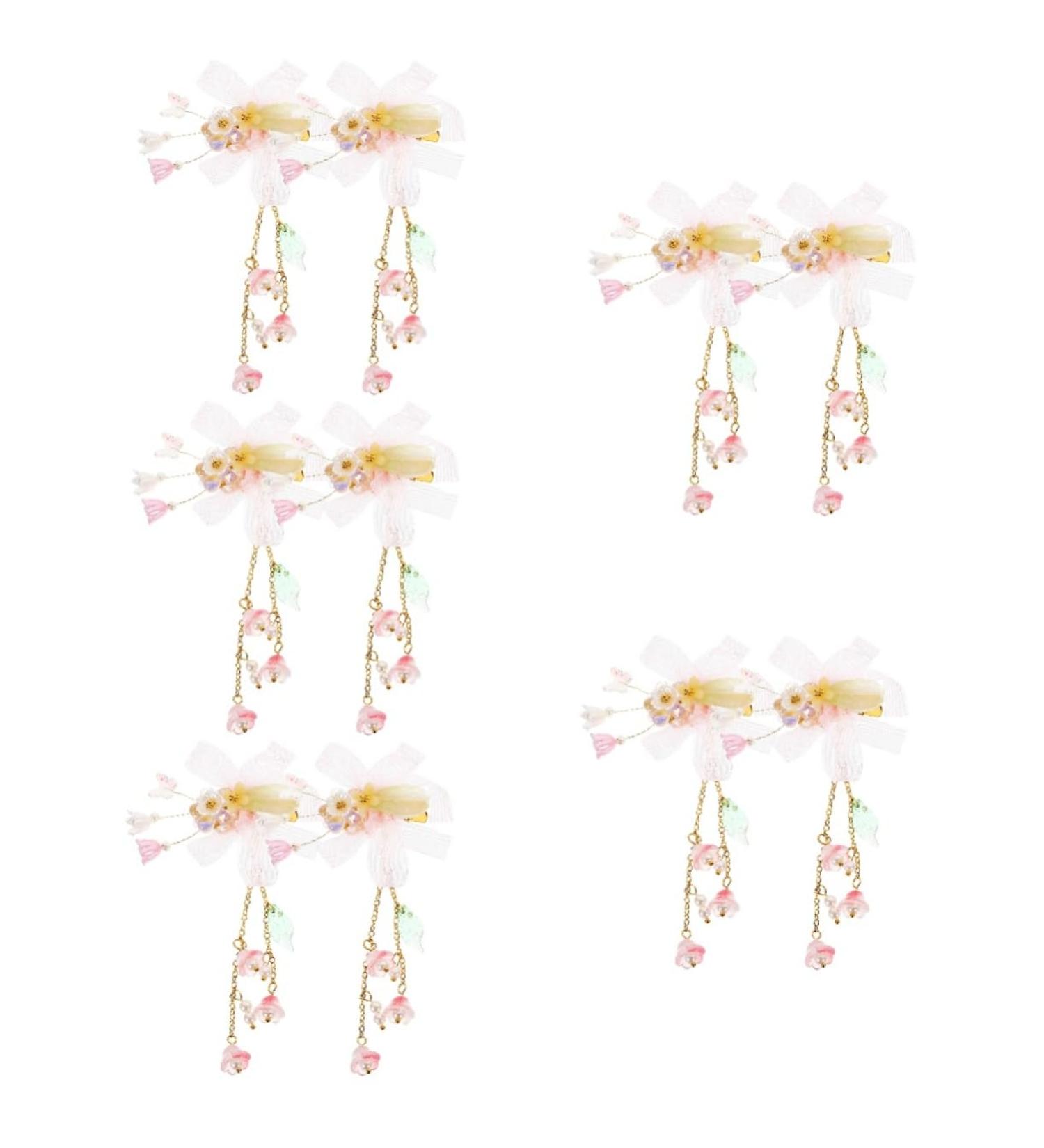 Beaupretty Pink Hair Accessories Pairs tassel flower hair clip pink hair clip hair for kids kid hair flower hair kids hair kids hair clips Hairpin girl Infant Hair Accessories - Buy Online on GoSupps.com