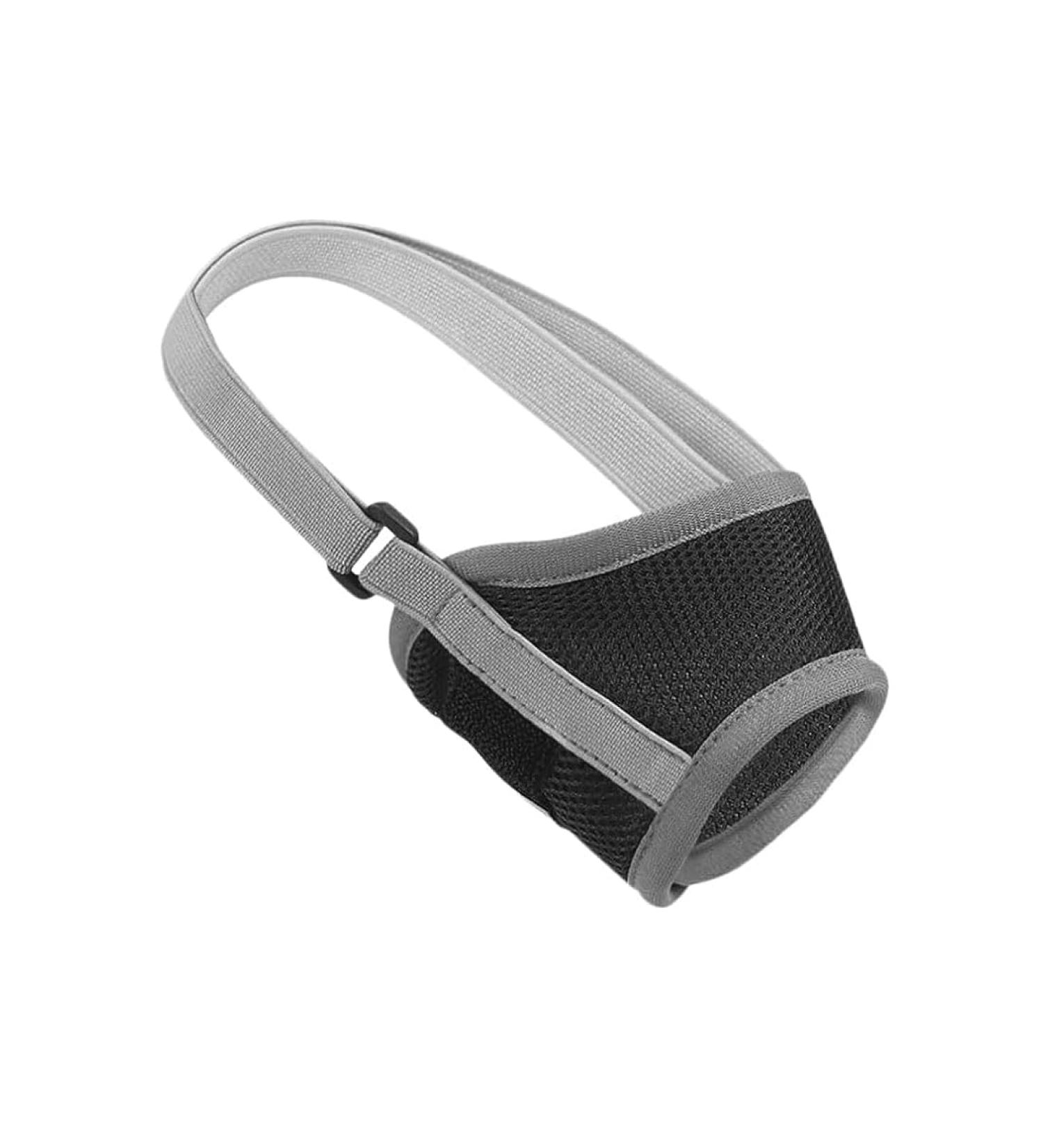 Adjustable Nylon Dog Muzzle for Small & Medium Dogs | Breathable Quick-Fit Design | Prevent Chewing & Barking - Black - Buy Online on GoSupps.com