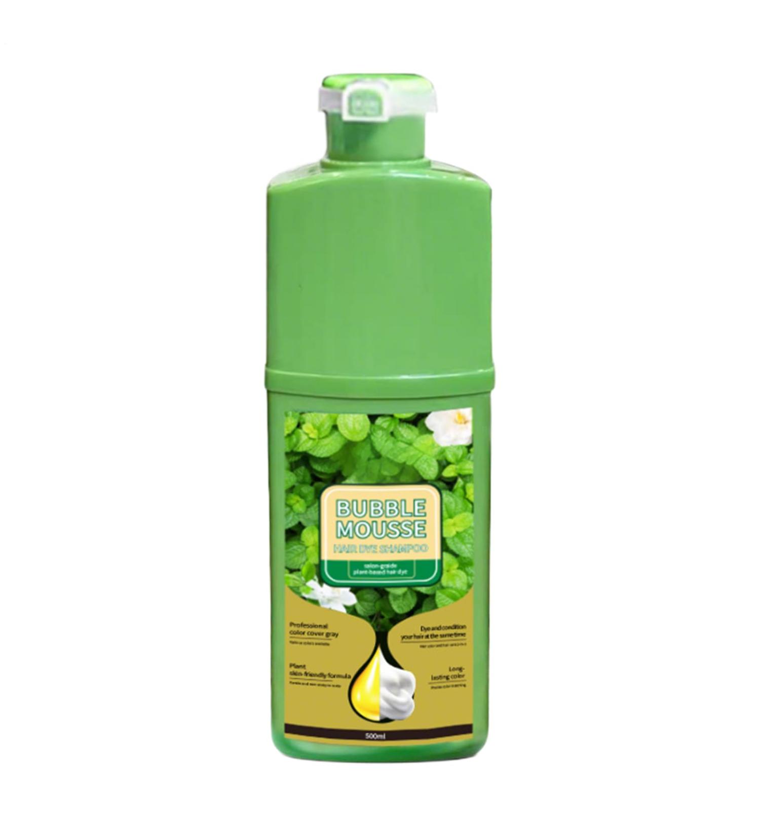 Foam hair dye Bubble Mousse shampoo natural hair mousse with plantbased dye formula unisex and sustainable 500 ml perfect for home travel hair treatment Brown Black - Buy Online on GoSupps.com