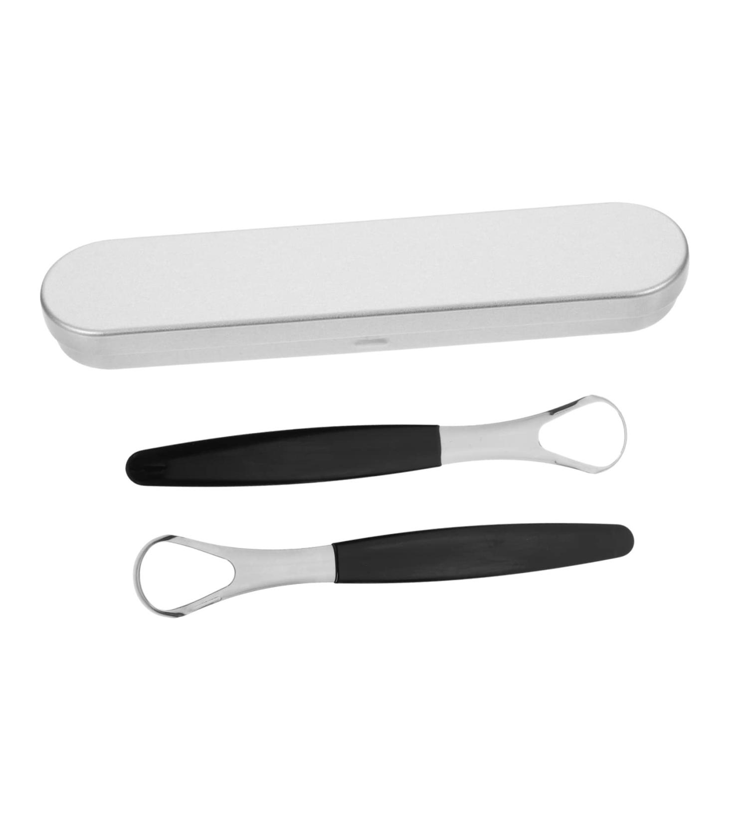 Beavorty 1 Set Stainless Steel Mouth Scraper & Tongue Brush | Portable Cleaning Supplies for Oral Care - Buy Online on GoSupps.com