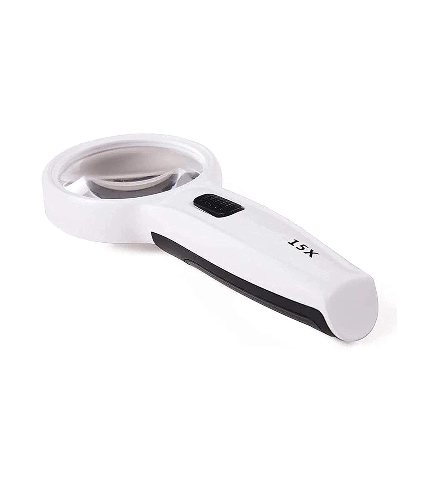 Magnifying Glass LED Lamp Magnifying Glass High Definition Inspection Maintenance Maps Crafts Identification 15X HD Handheld Magnifying Glass Magnifier - Buy Online on GoSupps.com