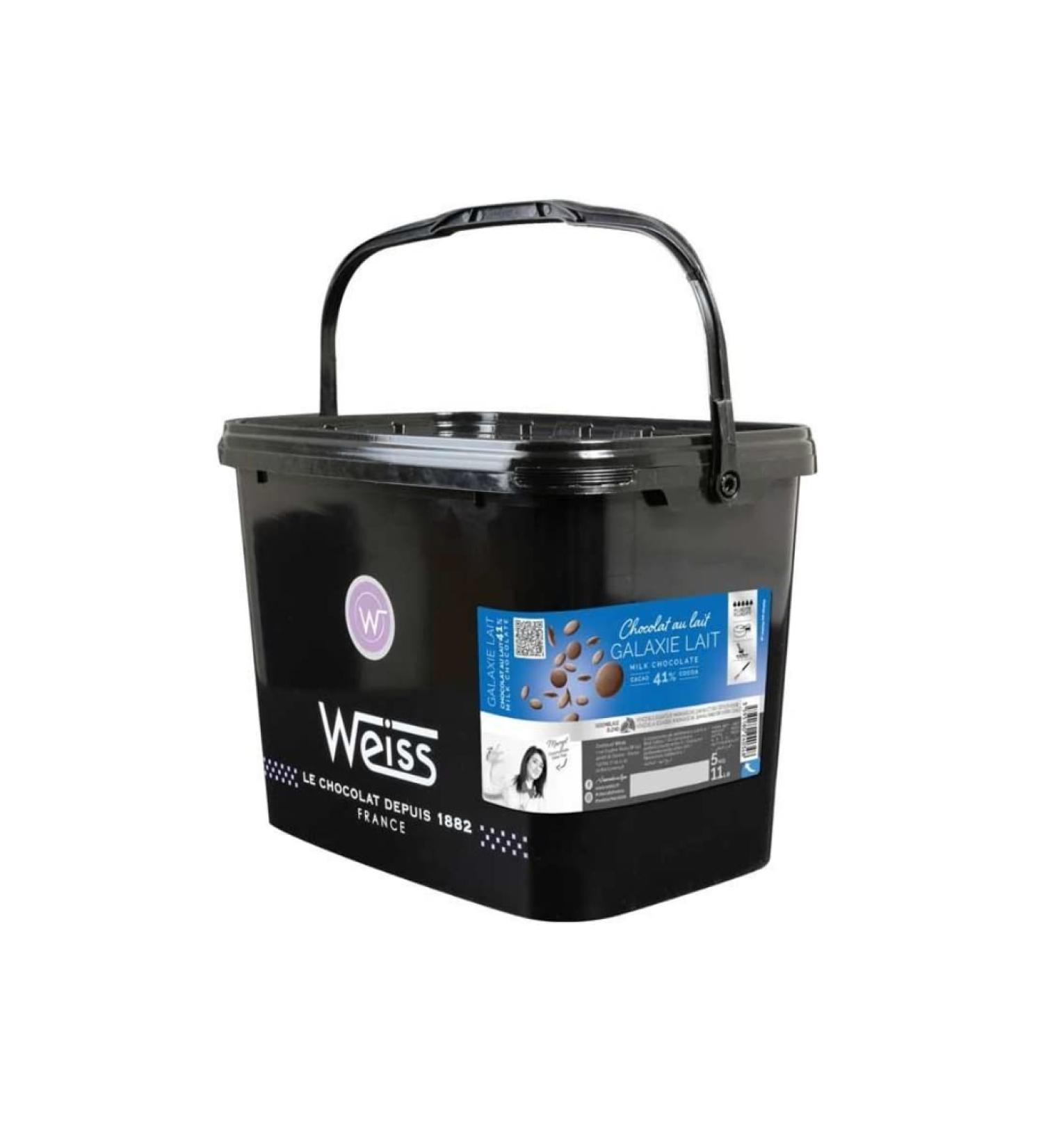 Weiss Galaxie Lait Milk Choc Drops 41% 5kg Galaxie Milk