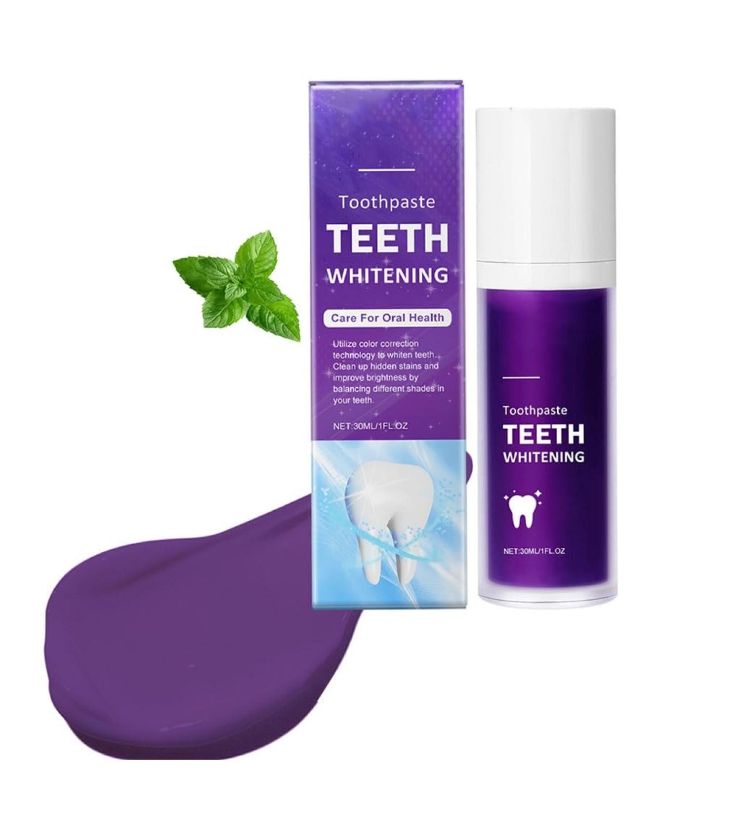 Purple Toothpaste - Multifunctional Oral Care Gentle Brightening & Refreshing Mint for Daily Clean Teeth(5pcs) - Buy Online on GoSupps.com