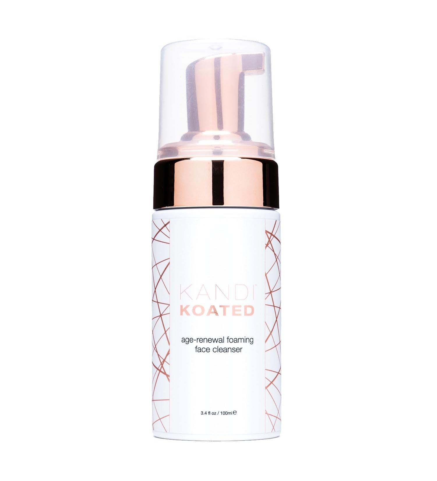 Kandi Koated Age-Renewal Foaming Facial Cleanser Plant-Based Face Wash with B3 Turmeric & Rose Hip Hydrating Radiance-Boosting Vegan Small Batch 3.4 fl oz - Buy Online on GoSupps.com