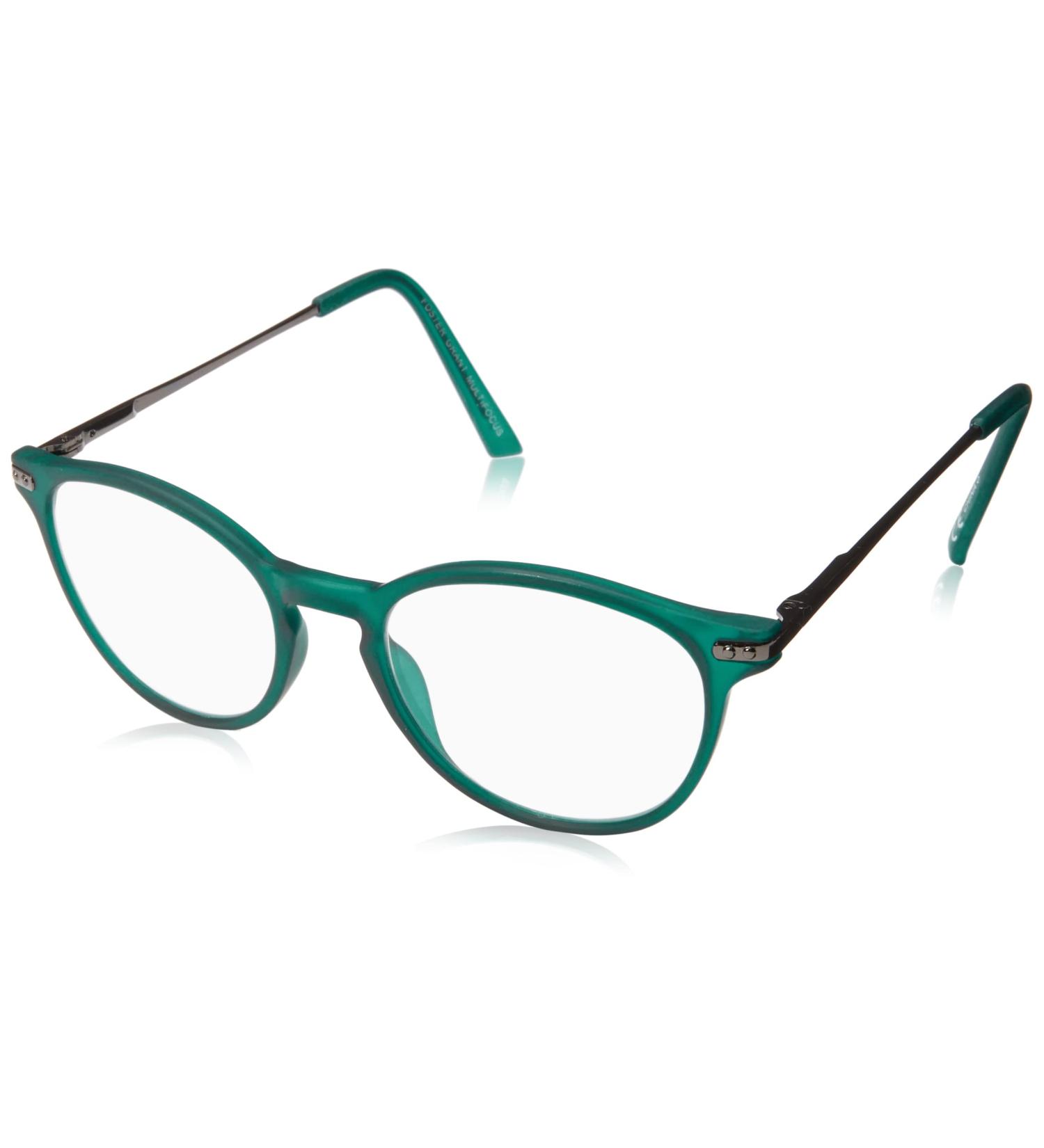 Foster Grant McKay Multifocus Round Reading Glasses Dark Teal Rubberized 3.5x - Stylish and Functional Eyewear - Buy Online on GoSupps.com