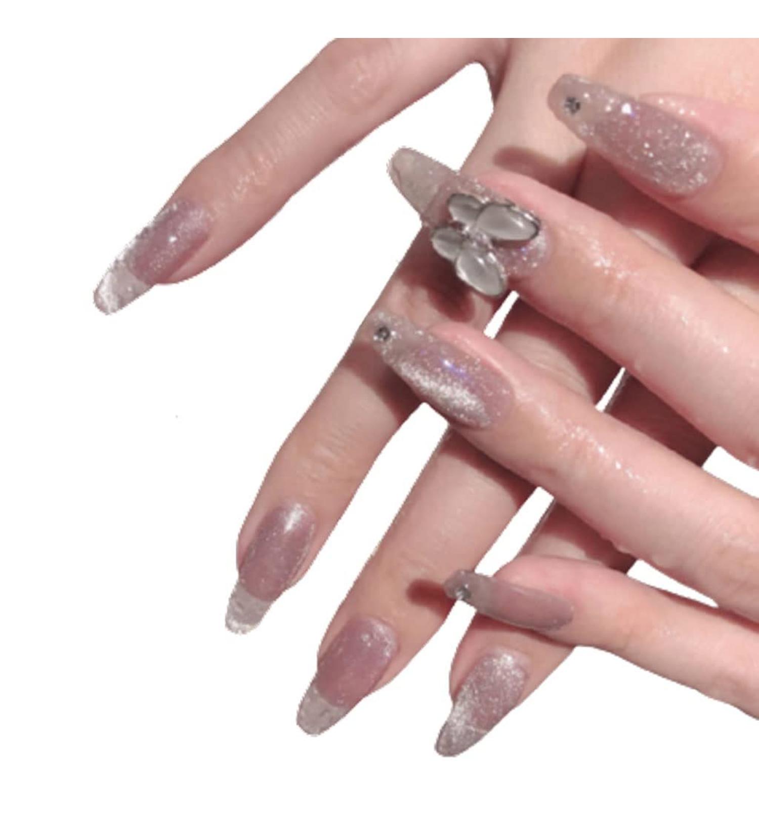 Press on Nails 3 Sets Cat's Eye Butterfly Fake Nail Shiny Artificail Nails Show White Press-on Nails for Women Girls (Color : Cat's Eye Butterfly) (Color : Cat's Eye Butterfly) (Cat s Eye Butterfly - Buy Online on GoSupps.com