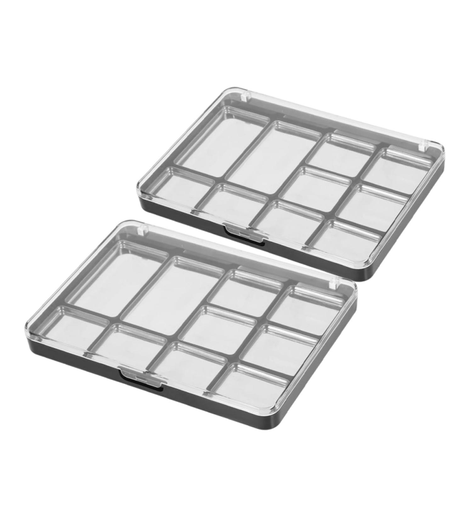 Palette Magn tique Vide Pour Fards Paupi res 10 Compartiments 2 Pi ces Plateau De Maquillage Compact Avec Couvercle Transparent Portable Pour Voyage Et Rangement Facile - Buy Online on GoSupps.com