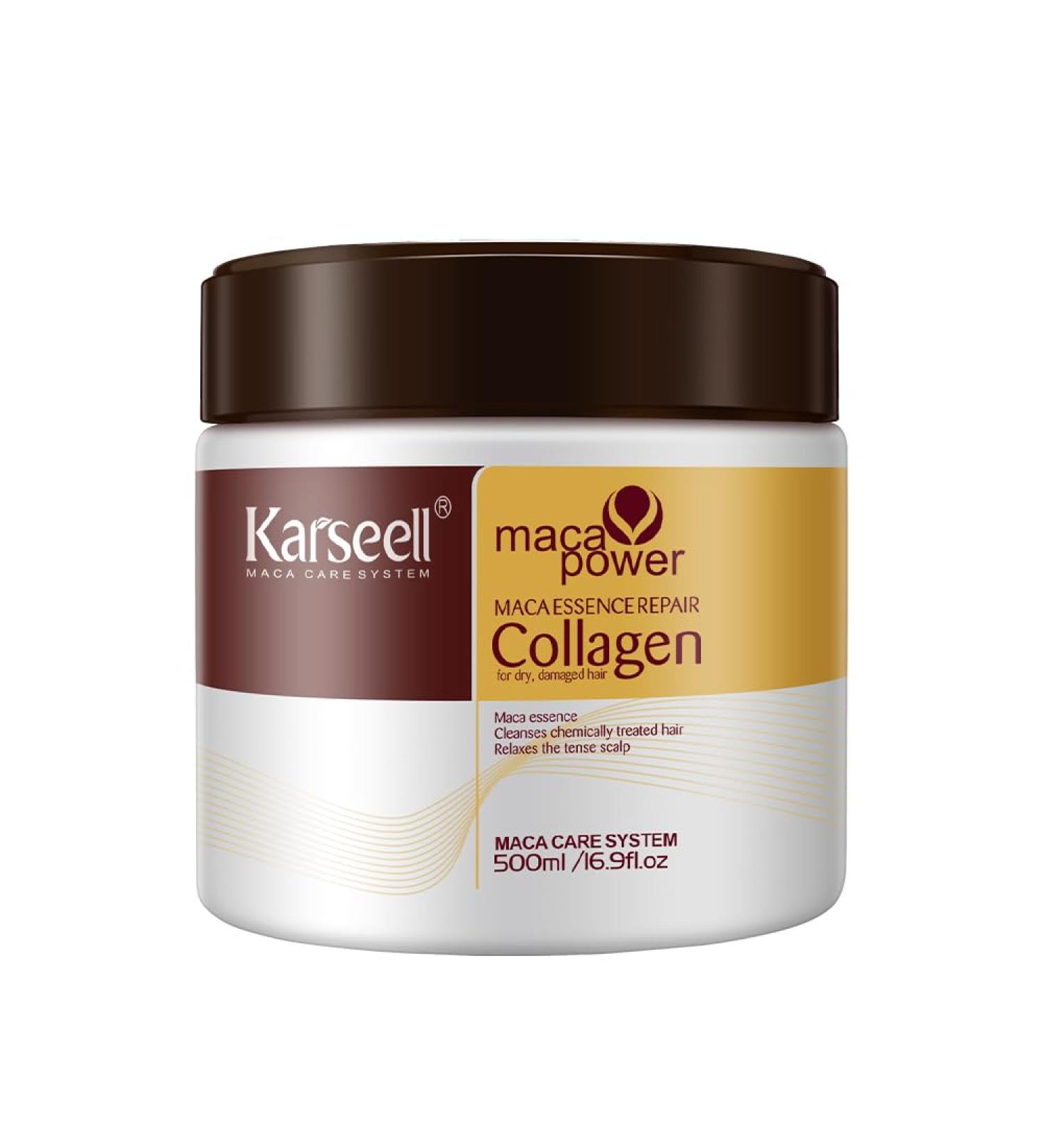 Karseell Collagen Hair Mask 500ml Deeply Repairing Argan Oil Collagen Hair Mask for Dry Damaged Hair - Buy Online on GoSupps.com
