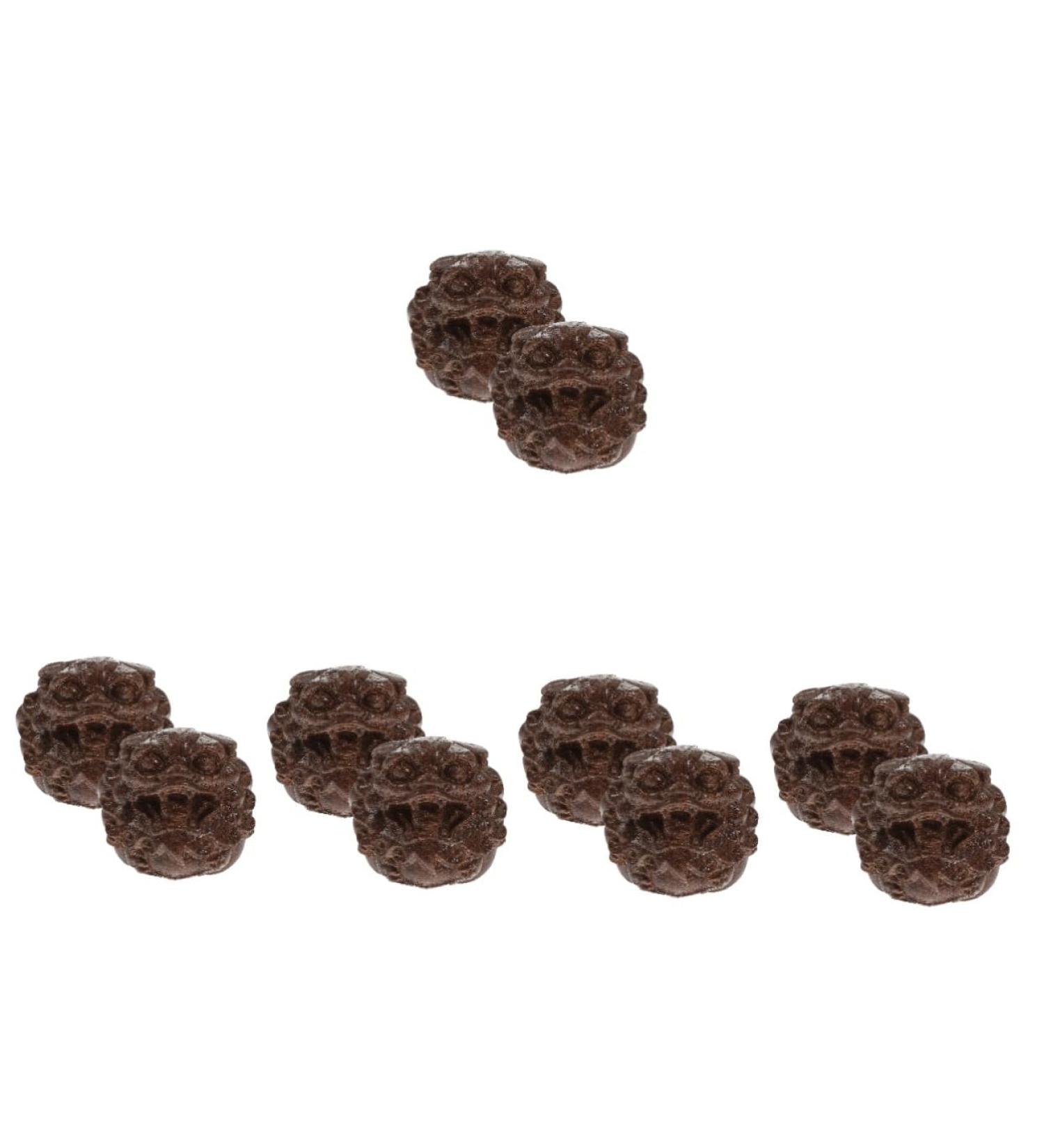 Gleavi 10pc Wenwan Handle Tier Ornament - Vintage Wood Animal Figures & Carvings for Home Decor - Buy Online on GoSupps.com