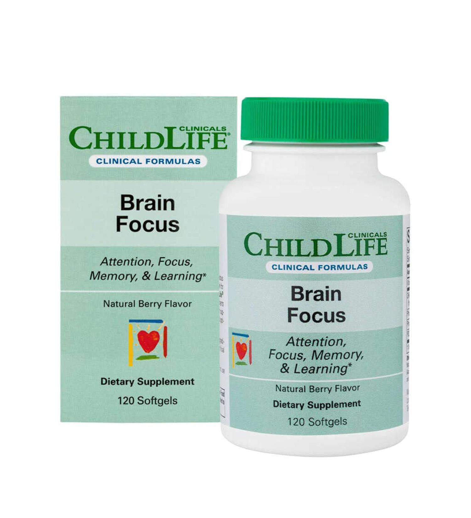 Childlife Clinicals Brain Focus | Natural Berry 120 Softgels - Enhance Cognitive Health - Buy Online on GoSupps.com