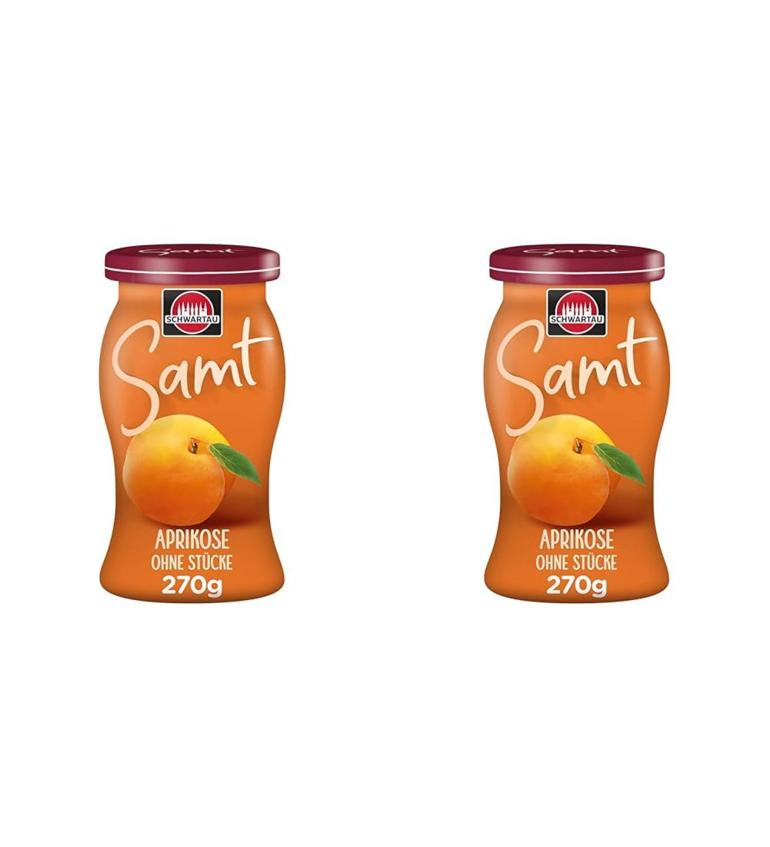 Schwartau Samt Apricot Fruit Spread - Smooth & Seedless 270g (Pack of 2) | International Shipping Available - Buy Online on GoSupps.com