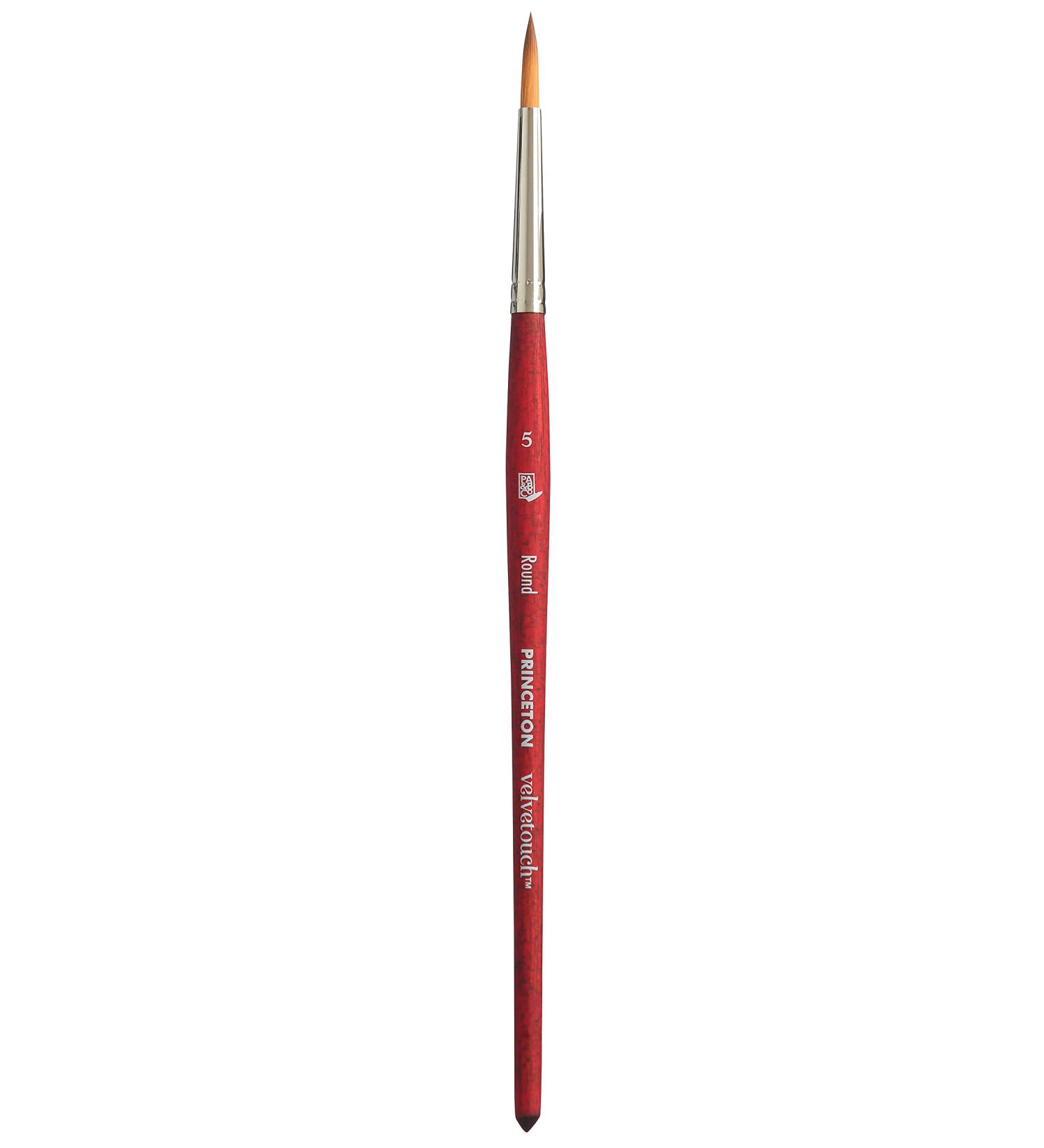 Princeton Velvetouch Series 3950 Round 5 Paint Brush for Acrylic, Oil & Watercolor - Buy Online on GoSupps.com