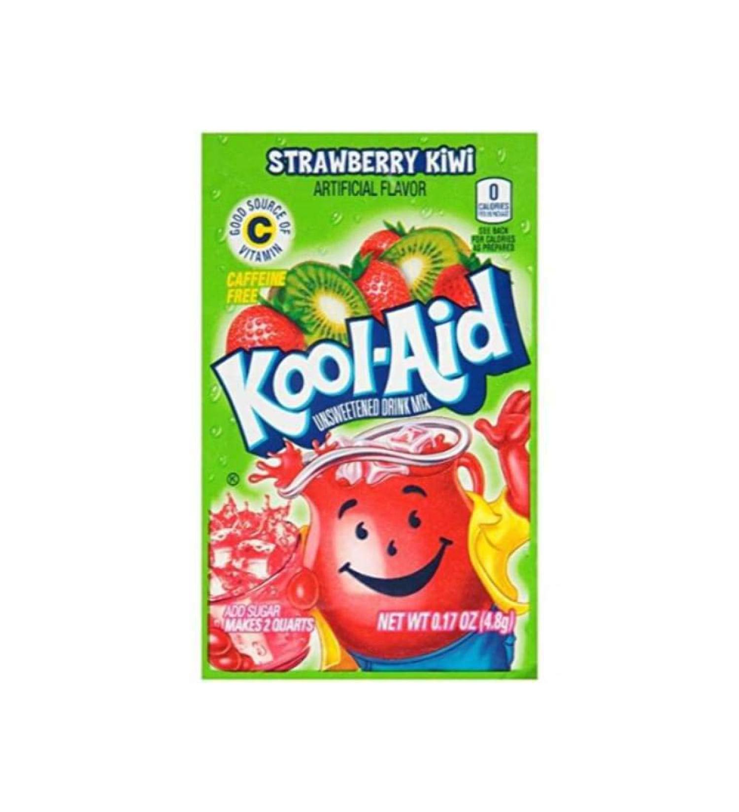 Kool-aid Strawberry Kiwi Unsweetened Soft Drink Mix 0.15-Ounce Envelopes (Pack of 48)