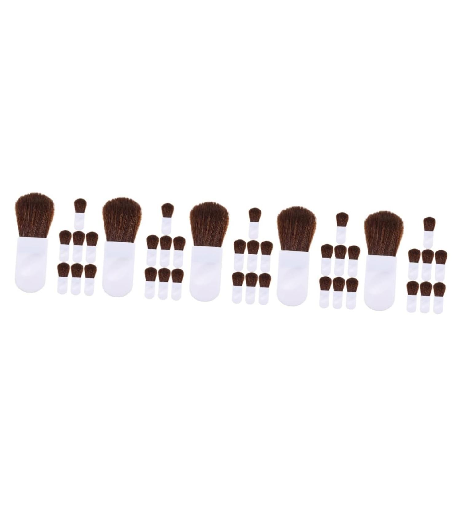 Set of 40 Make-Up with Short Handle Kit in Loose Bulk Compact Makeup Brush Makeup Foundation Brush Travel Toiletry Bag Bronze Makeup ABS Bulk White Suite Travel - Buy Online on GoSupps.com