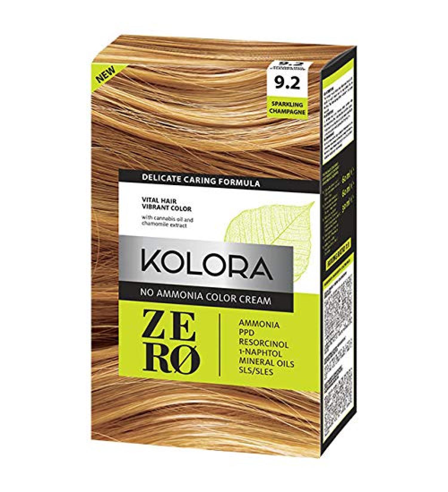KOLORA ZERO 9.2 SPARKLING CHAMPAGNE AMMONIA HAIR DYE