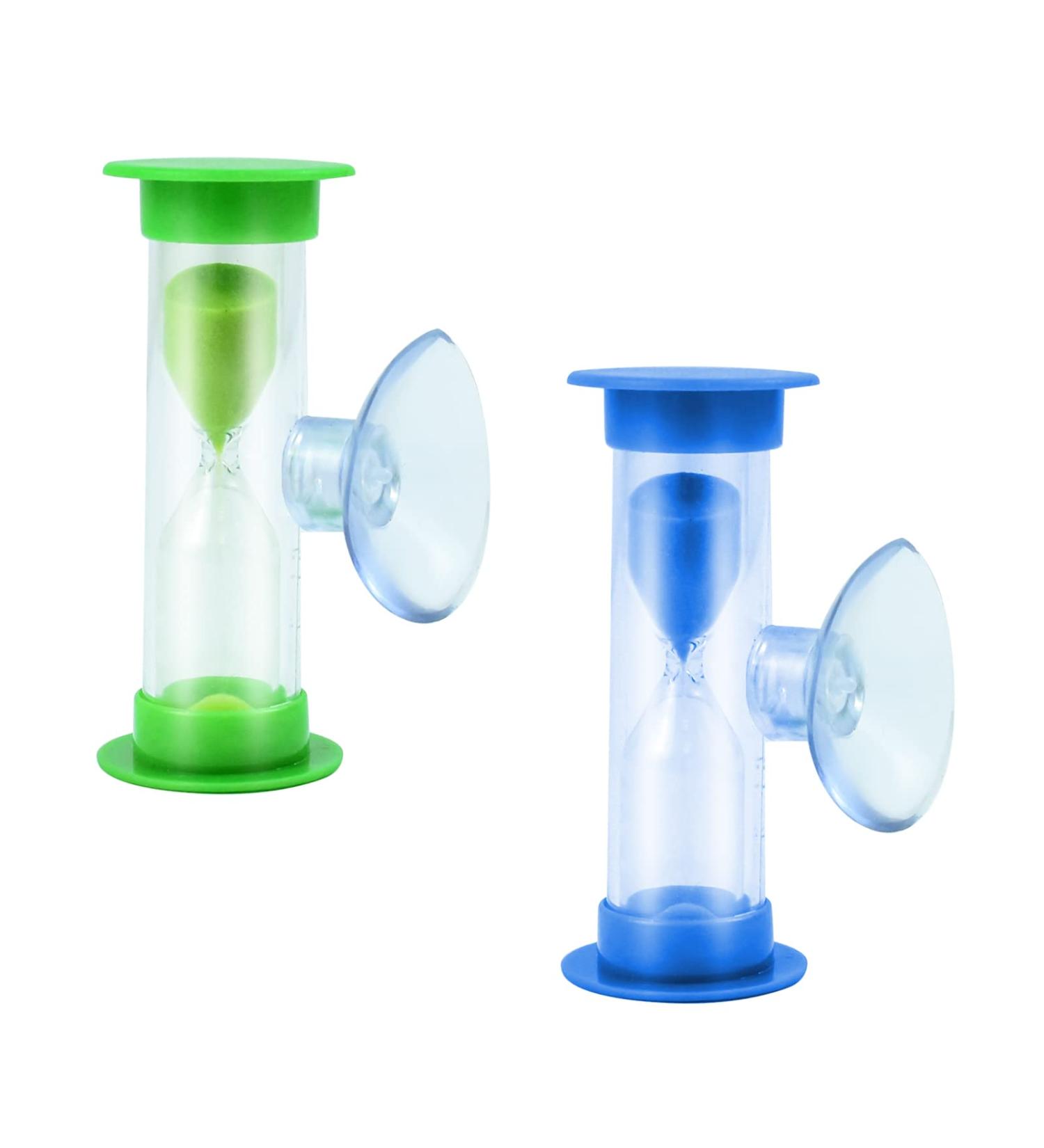 Buy 2PCs Hourglass Toothbrush Timer with Suction Grip - 2 Minutes Countdown for Kids | Perfect for Brushing Cooking and Games - International Shipping Available! - Buy Online on GoSupps.com