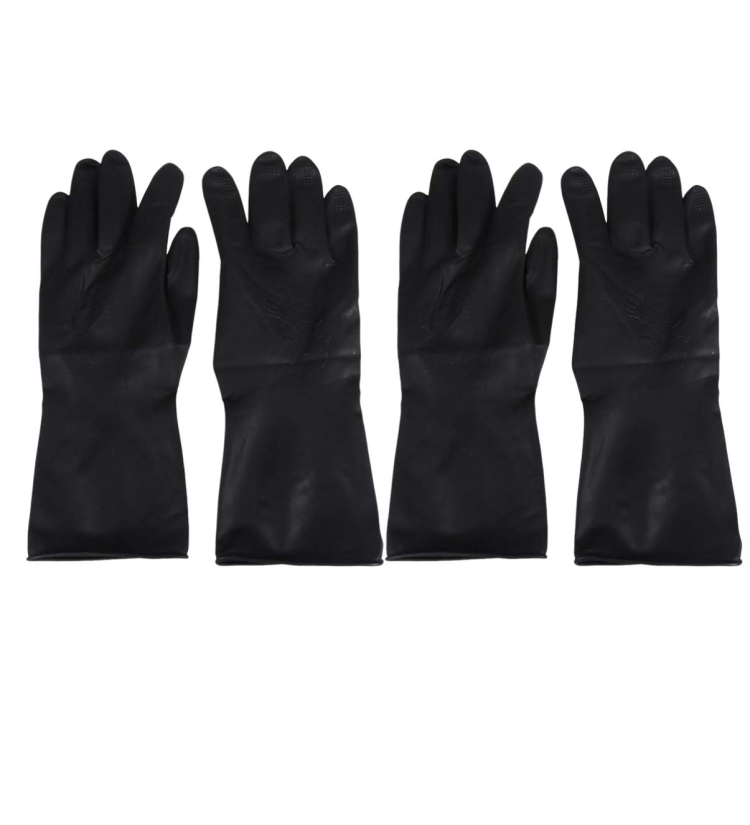 FRCOLOR 2 Pairs Hair Dye Gloves Black Hair Coloring Gloves Reusable Rubber Salon Gloves for Home Cleaning Hair Dye Salon Highlighting- Large - Buy Online on GoSupps.com