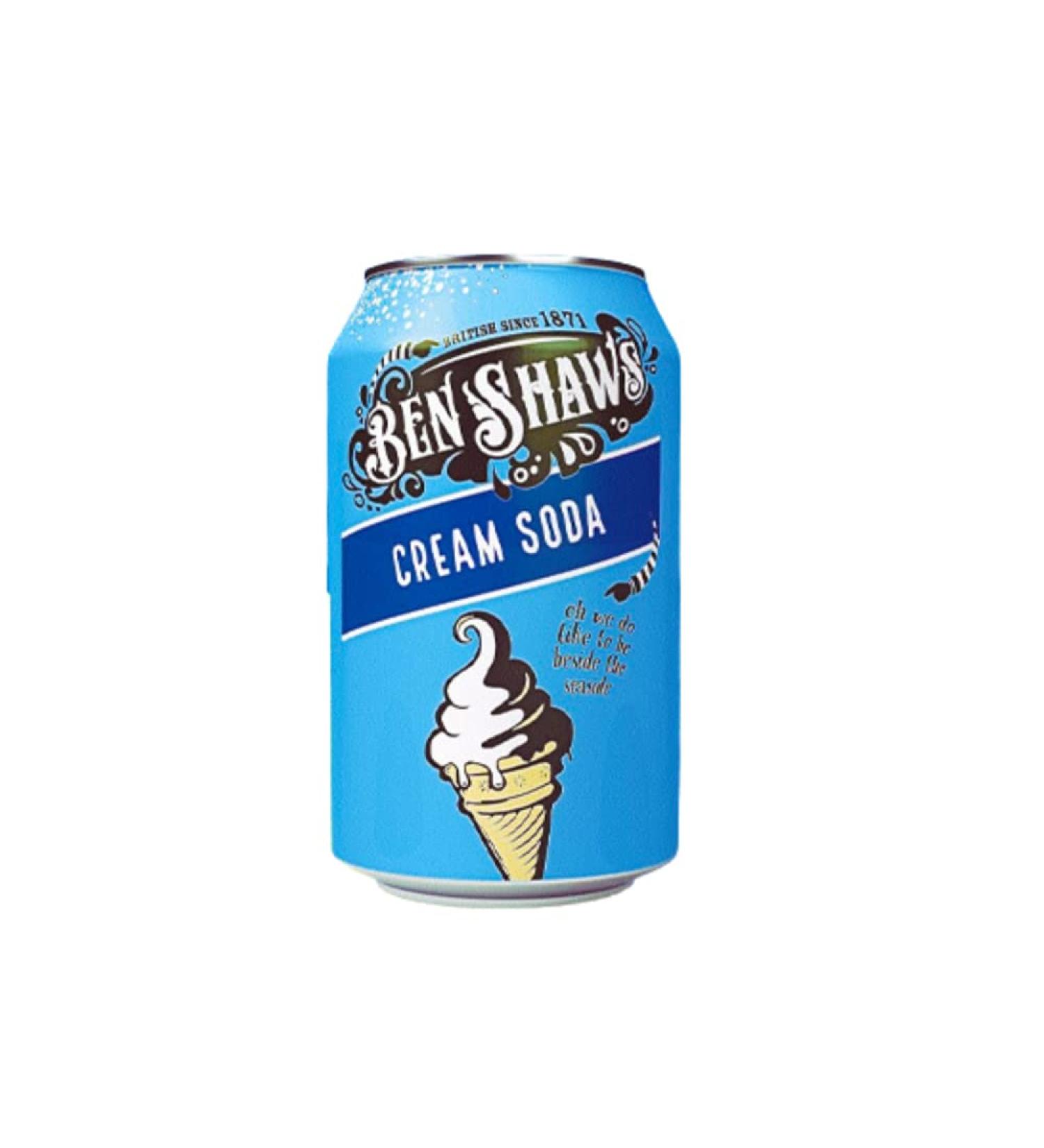 Ben Shaws Soda Cans 330ml - Summer Drink Cans (Cream Soda 4 Cans) Cream Soda 4 Cans