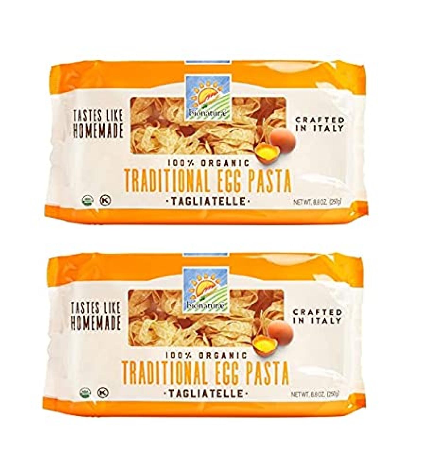 Bionaturae Organic Traditional Egg Pasta Tagliatelle Pack of 2