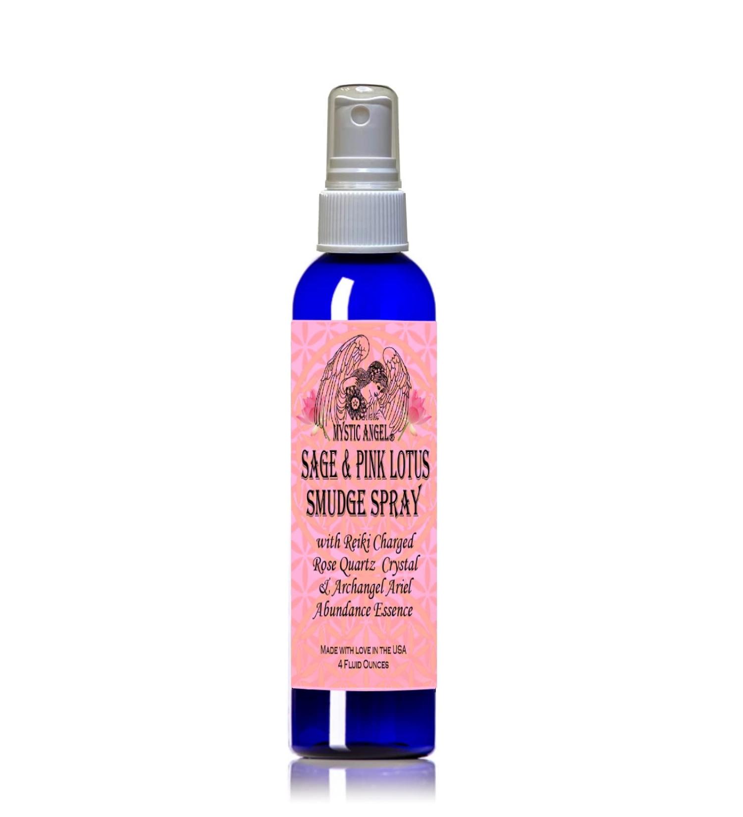Abundance Smudge Spray - Reiki Charged Rose Quartz & Archangel Ariel Essence | 4 oz - Enhance Spiritual Wellness - Buy Online on GoSupps.com