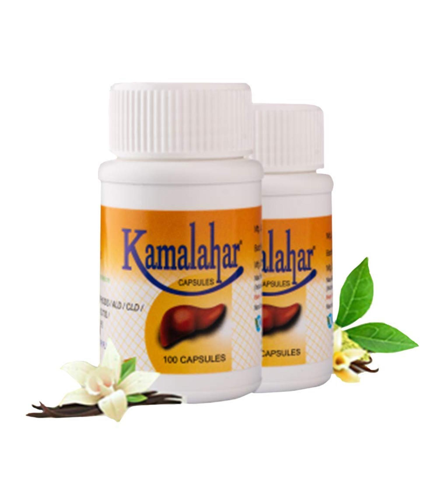 Kamalahar Capsules - Ayurvedic Liver Support & Detox - 100 Capsules x 6 Packs (300 Servings) - Buy Online on GoSupps.com