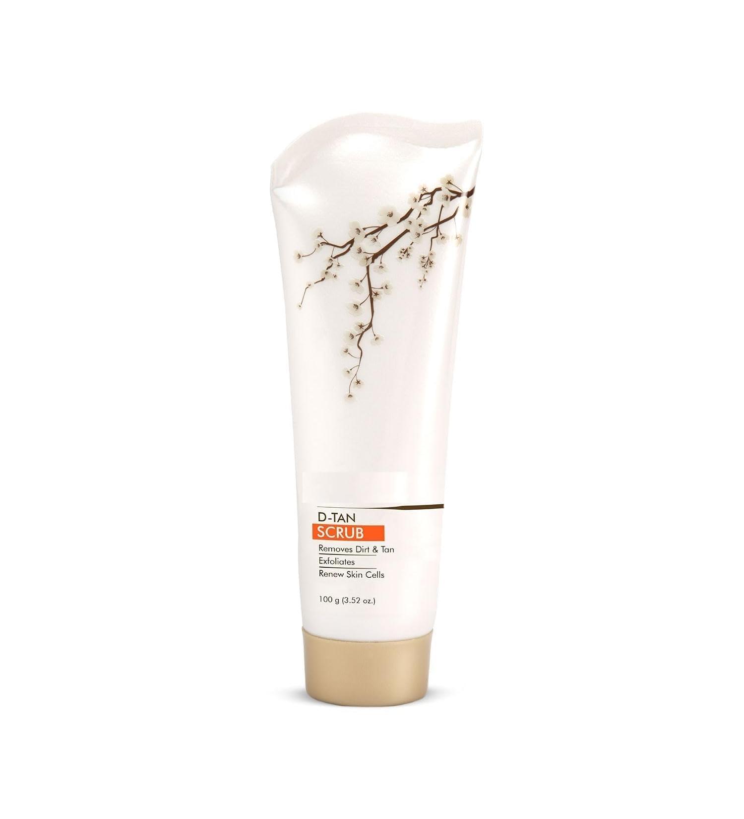 aj D-Tan Face Scrub | Enriched with Arbutin Bees Wax & Lactic Acid | Detan Face Scrub For Men & Women | All Skin Types Removes Dirt Tan Exfoliates & Renew Skin Cells | 100 gm - Buy Online on GoSupps.com