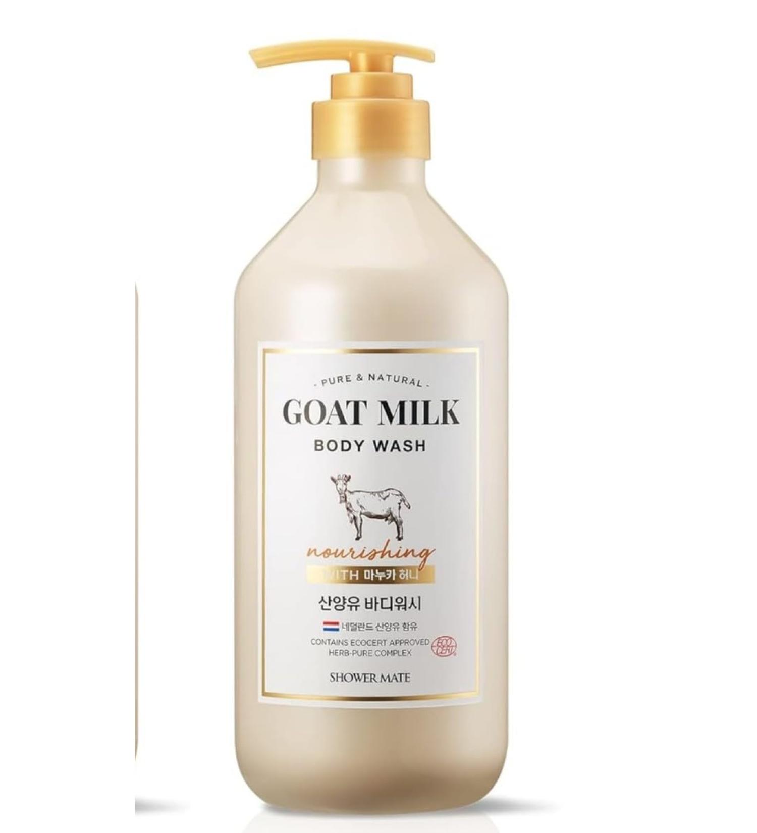 SHOWERMATE Pure & Natural Goat Milk Body Wash Nourishing Formula with Pump Dispenser - Buy Online on GoSupps.com