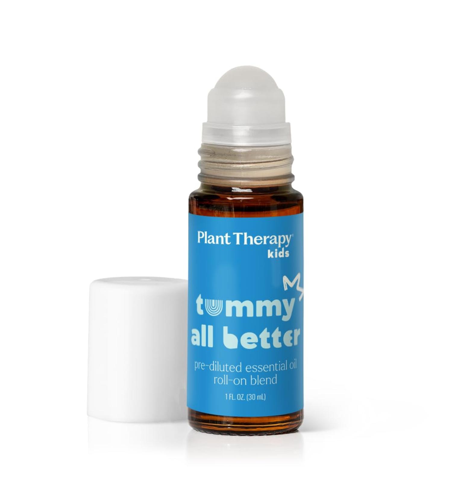 Plant Therapy Tummy All Better Roll-On 30 mL (1 oz) Supports a Healthy Digestive System Soothes Stomach Cramps Great for Travel-Related Queasiness Made with All Natural Ingredients - Buy Online on GoSupps.com