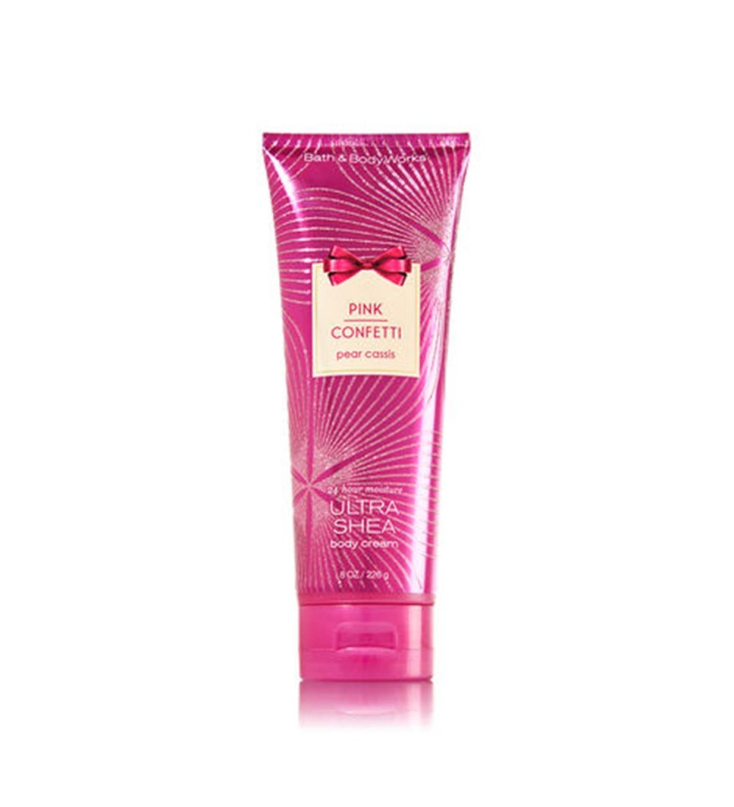 Bath & Body Works Signature Collection Ultra Shea Body Cream Pink Confetti 8 Ounce
