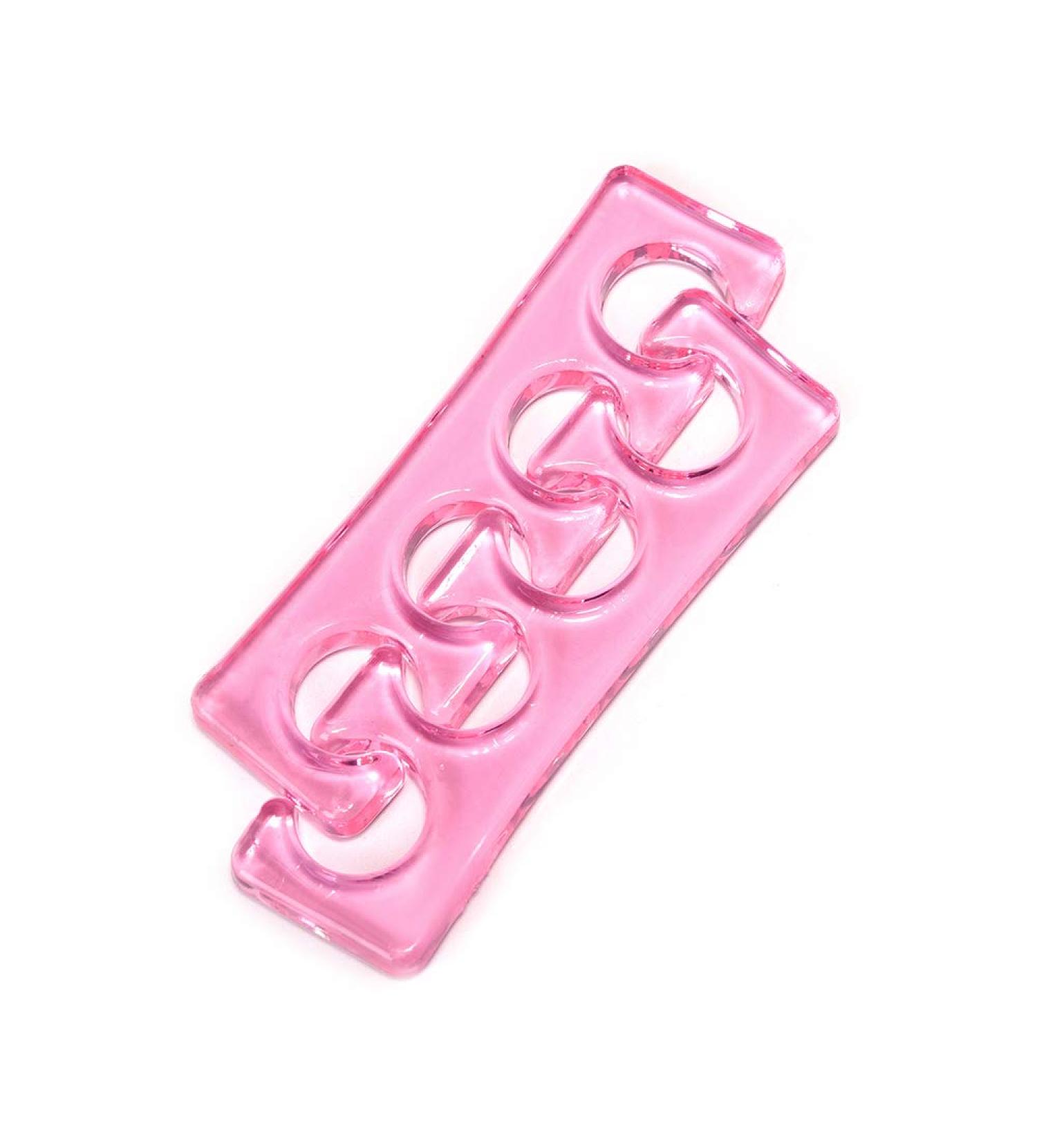 Soft Gel Silicone Toe Separators/Spacers/Stretchers for Pedicure/Nail Art - Pink - Buy Online on GoSupps.com