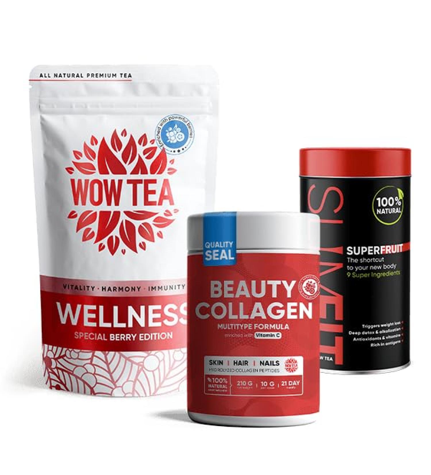 WOW TEA: Berry Wellness Tea + Collagen + Fruit - Buy Online on GoSupps.com