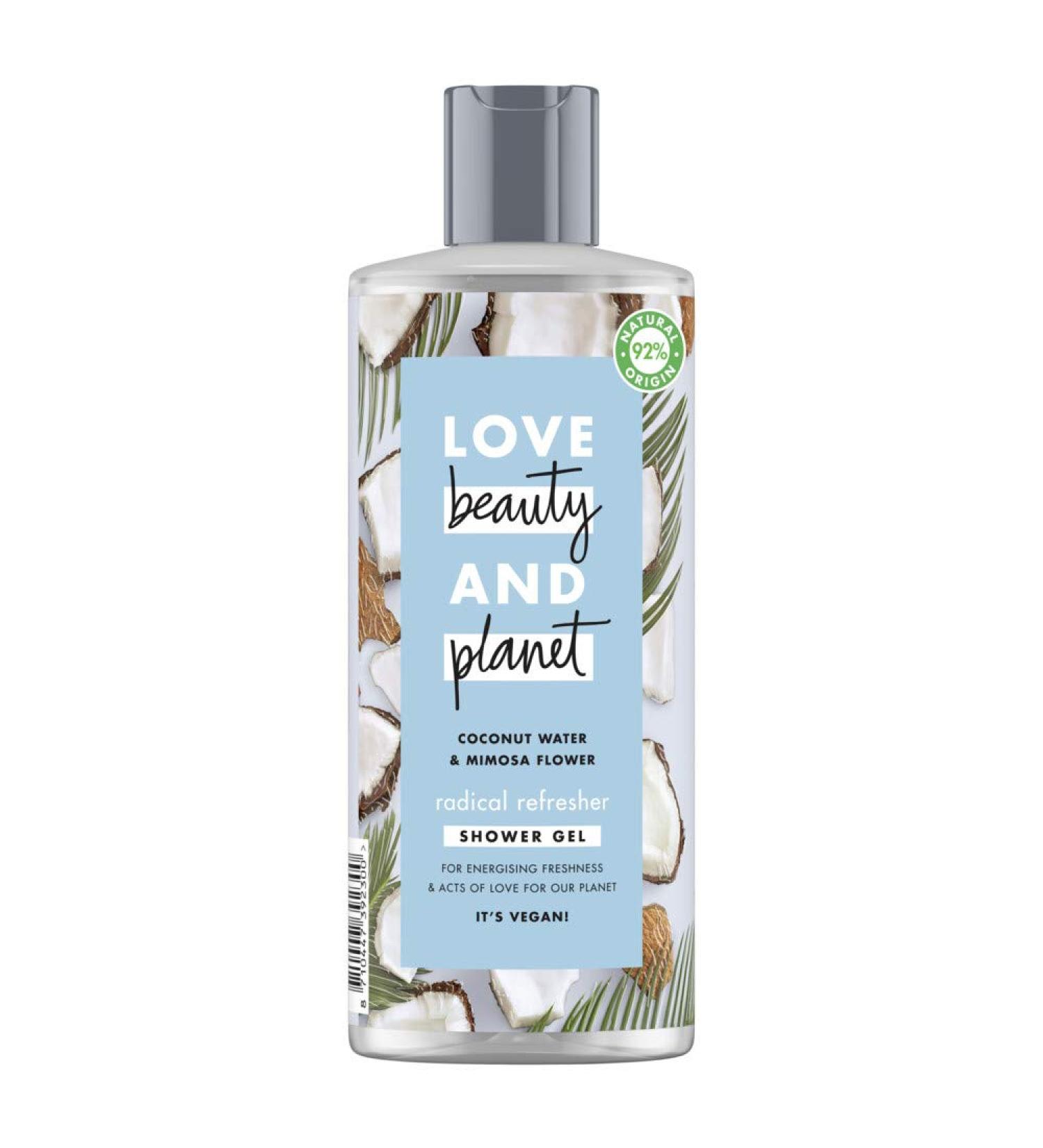 Love Beauty And Planet Vegan Shower Gel - Coconut Water & Mimosa Flower | 4 Month Supply (6x500ml) - Eco-Friendly & Nourishing - Buy Online on GoSupps.com